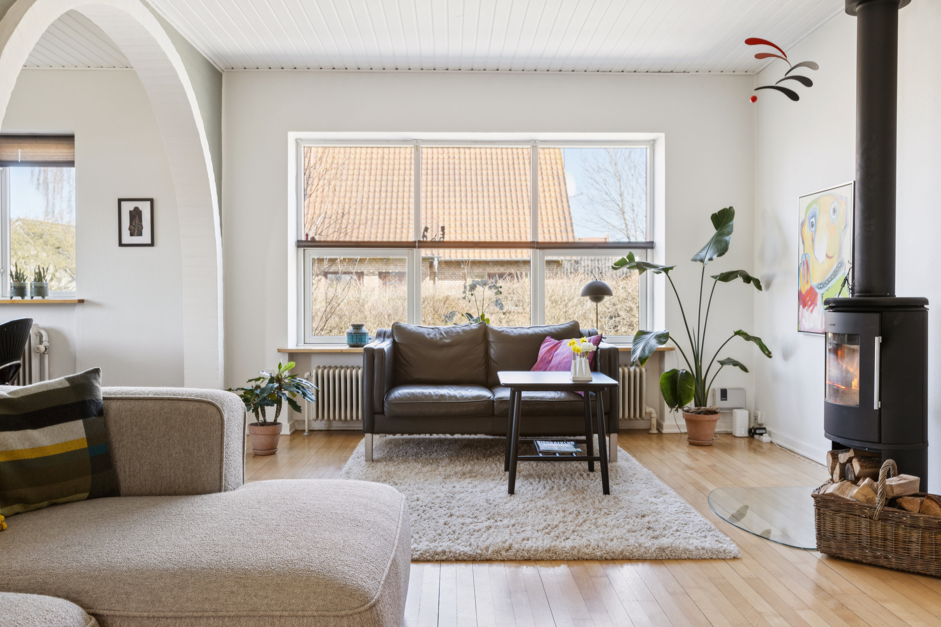 Fremhævet stue billede i fuldskærmstilstand. Billede af Teglværksvej 14, 5620 Glamsbjerg