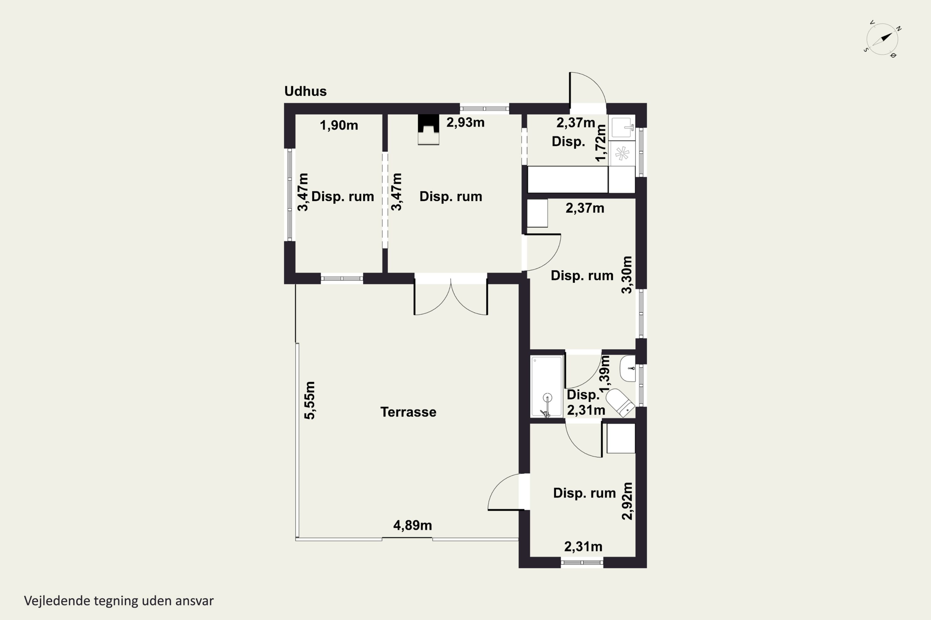 Plantegninger billede af Vibevej 15, 3100 Hornbæk