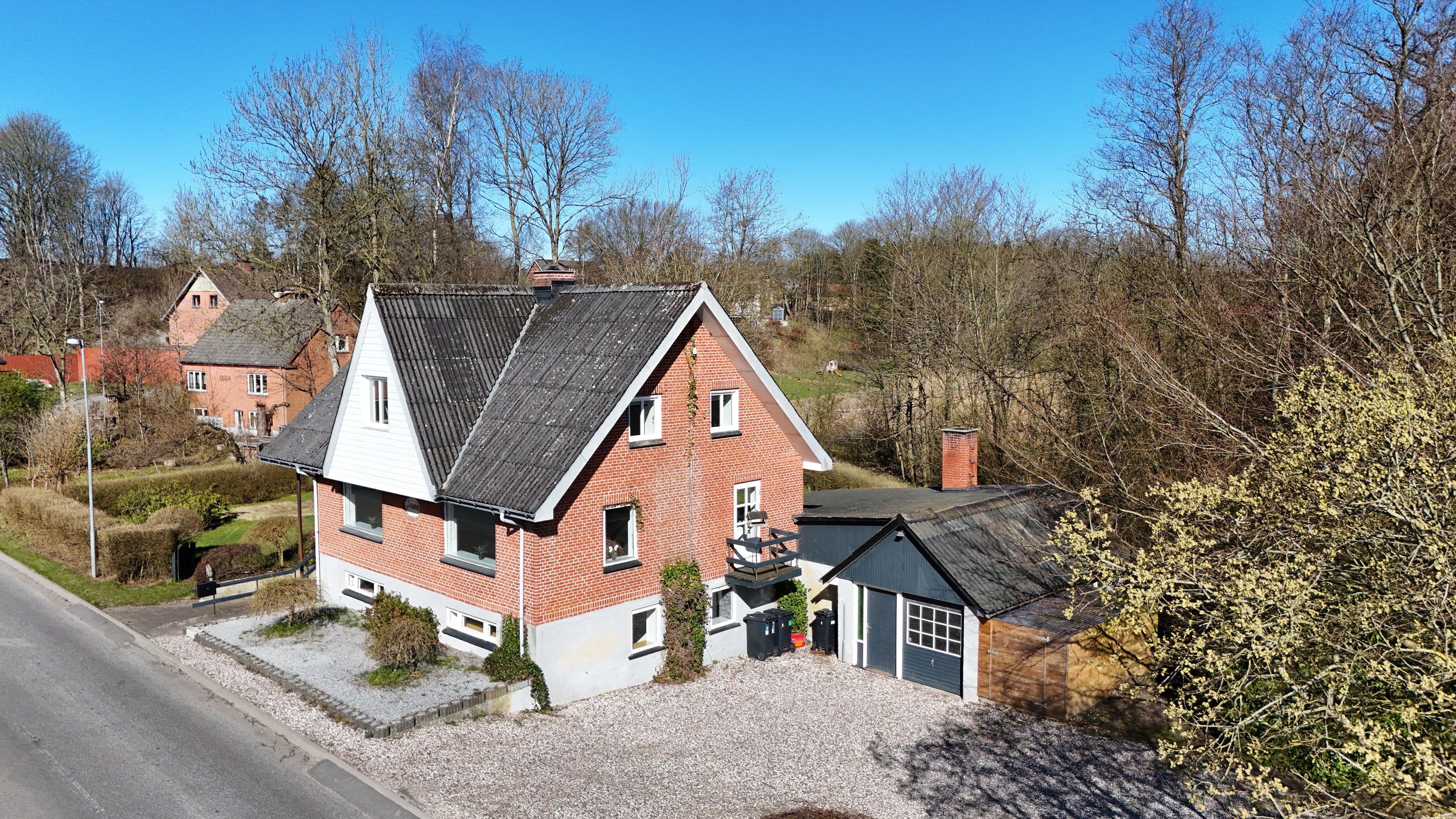 Fremhævet drone billede i fuldskærmstilstand. Billede af Snæbumvej 47, Snæbum, 9500 Hobro