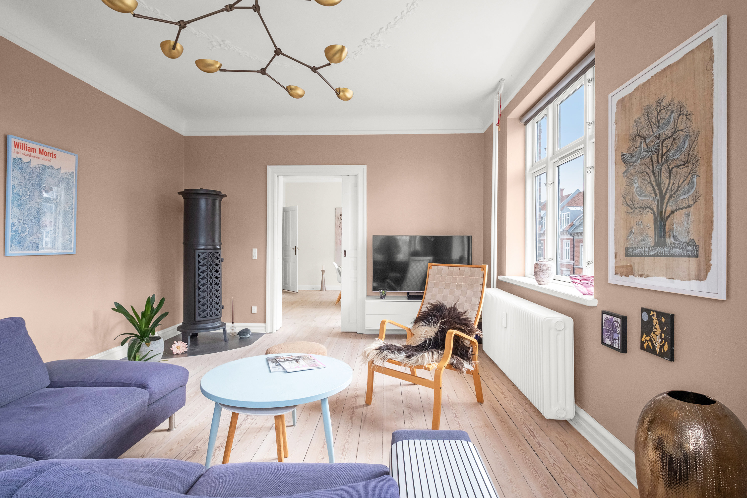 Fremhævet stue billede i fuldskærmstilstand. Billede af Ewaldsgade 14, 3. tv., 8000 Aarhus C