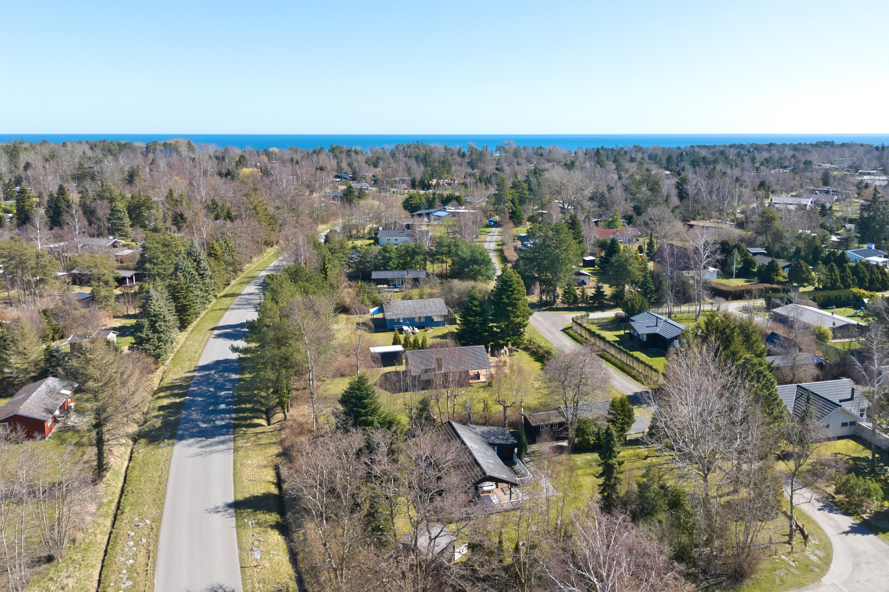 Fremhævet luftfoto billede i fuldskærmstilstand. Billede af Bynkevejen 1, 4874 Gedser