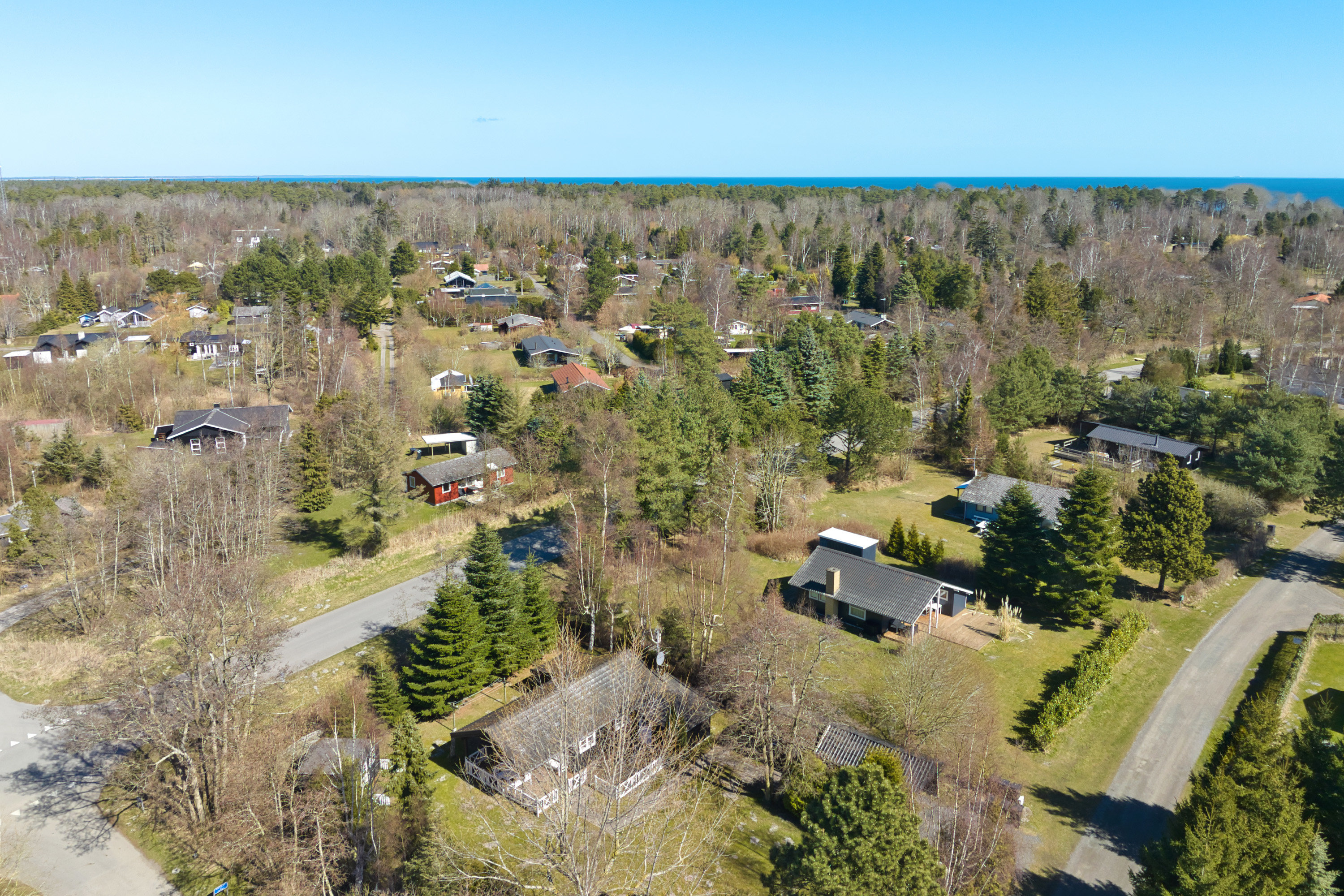 Fremhævet luftfoto billede i fuldskærmstilstand. Billede af Bynkevejen 1, 4874 Gedser