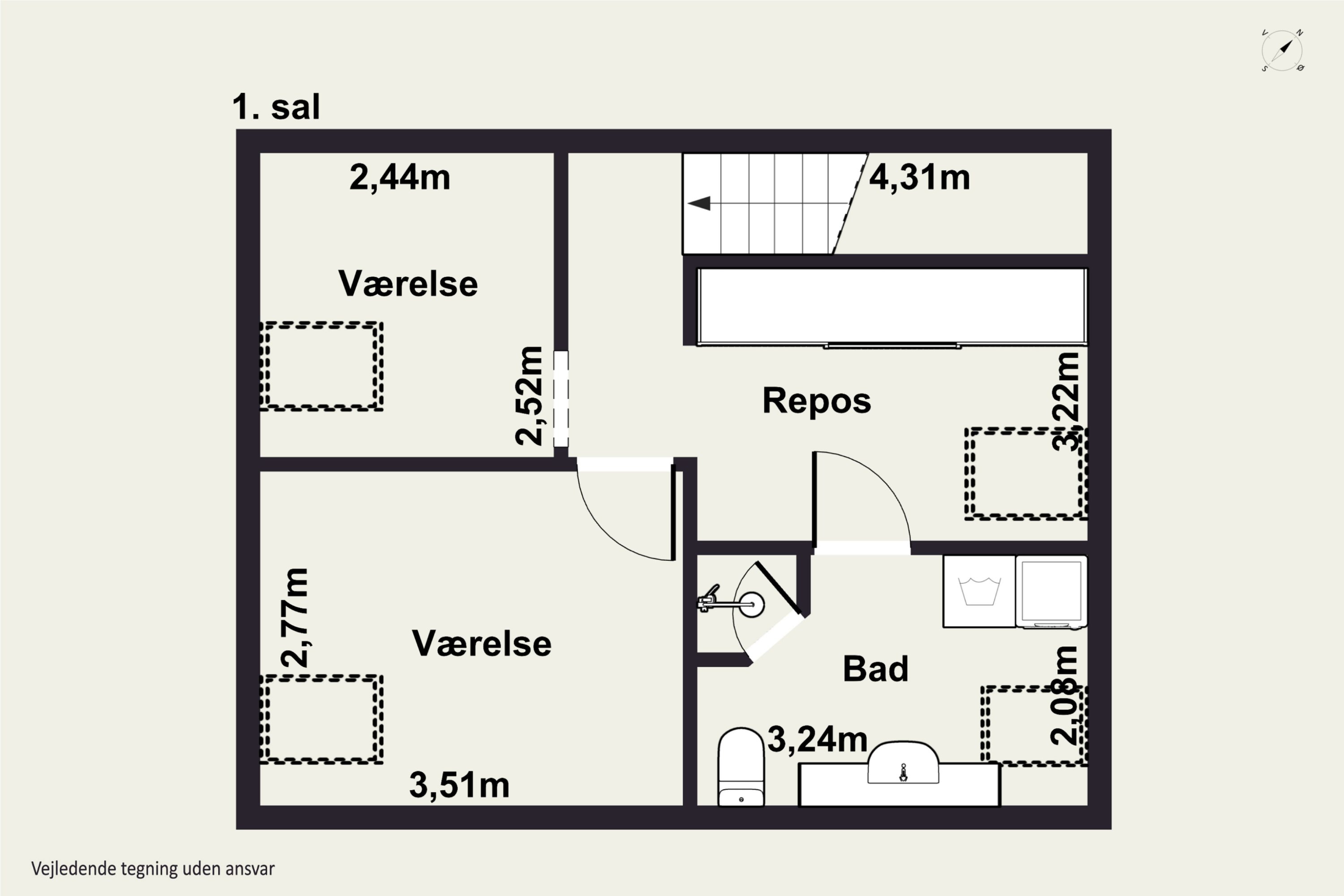 Plantegninger billede af Rømøparken 54, 4200 Slagelse