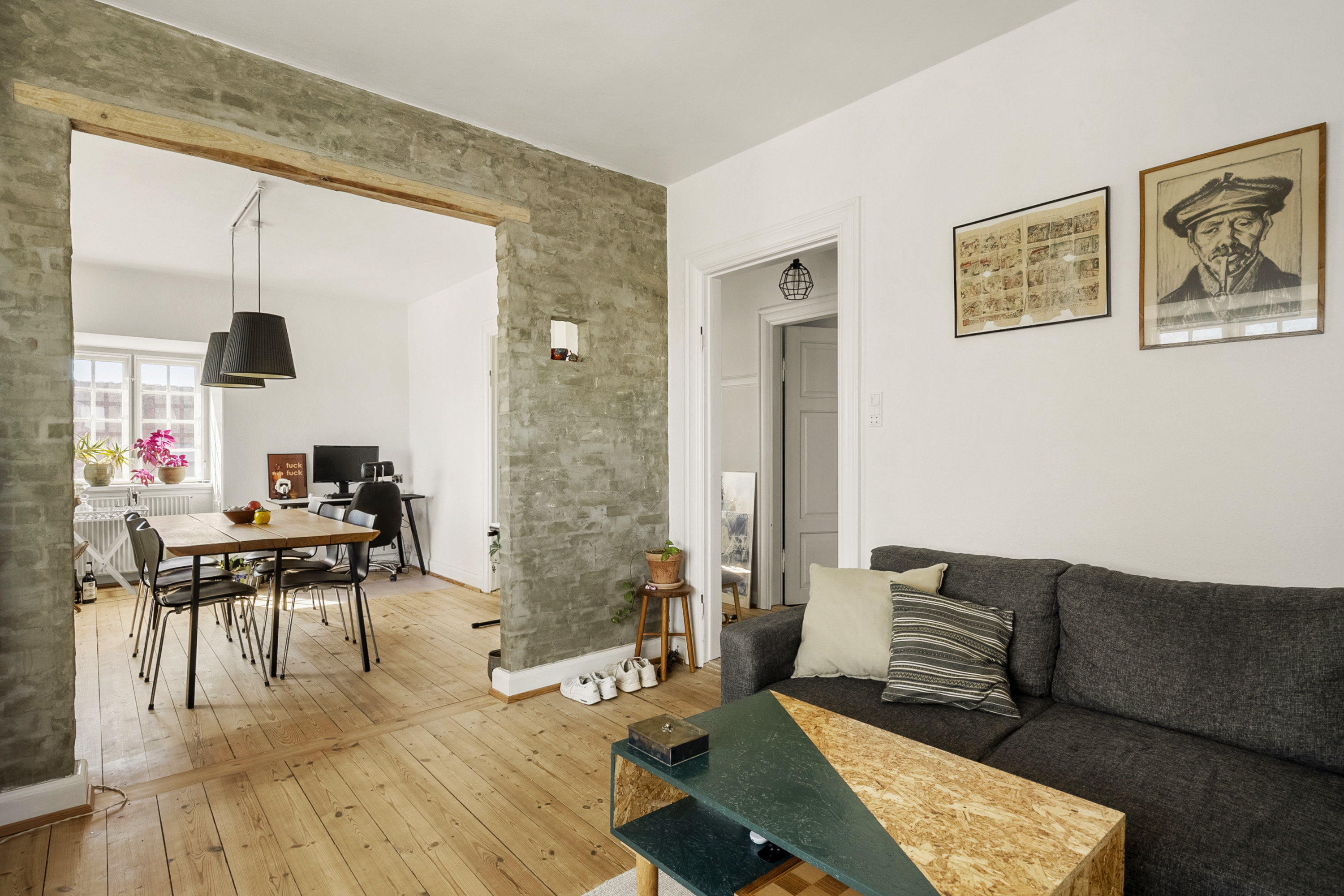 Fremhævet stue billede i fuldskærmstilstand. Billede af Tesdorpfsvej 50, 2., 5000 Odense C