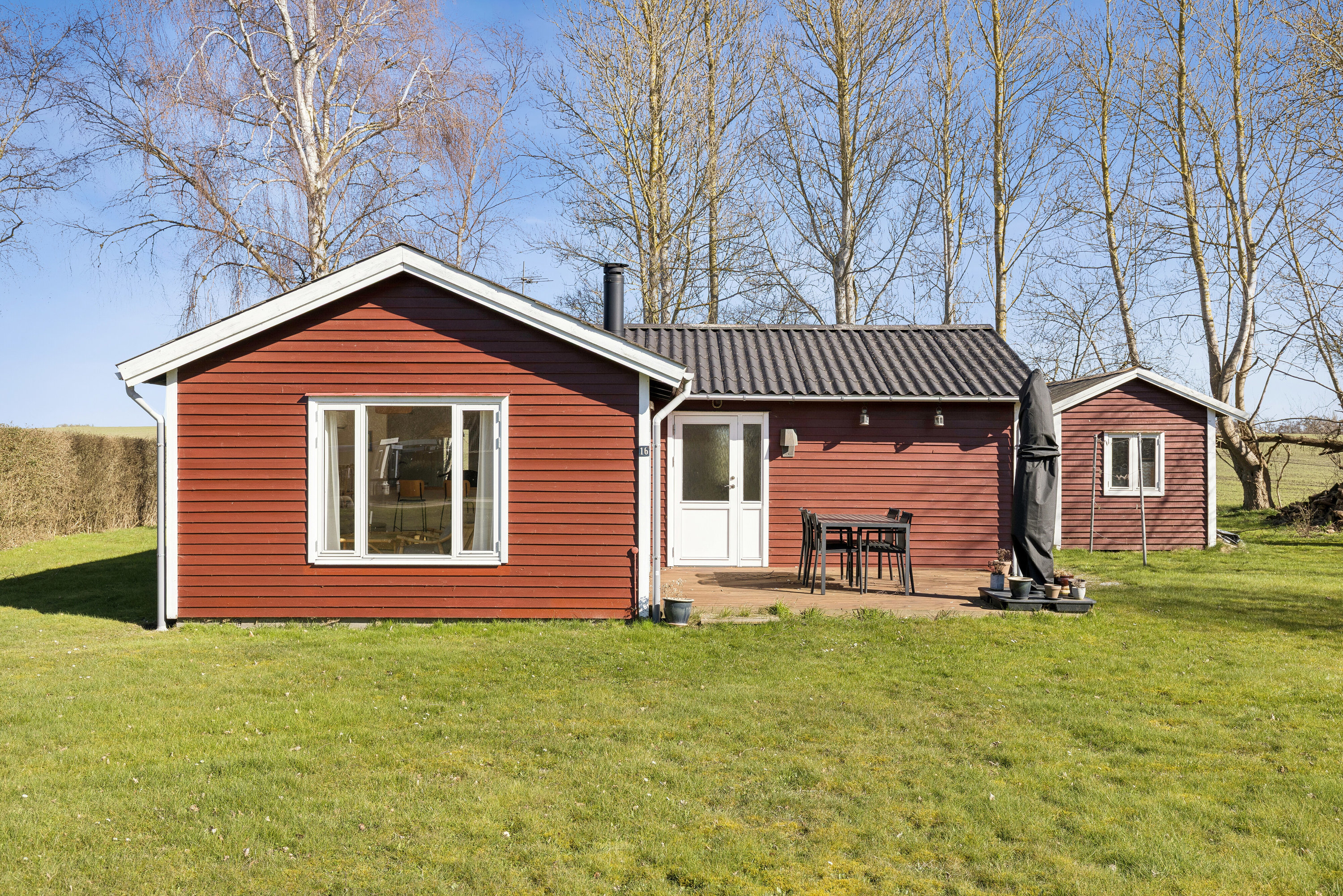 Fremhævet set fra vejen billede i fuldskærmstilstand. Billede af Mindevej 16, Dalby Strand, 4281 Gørlev