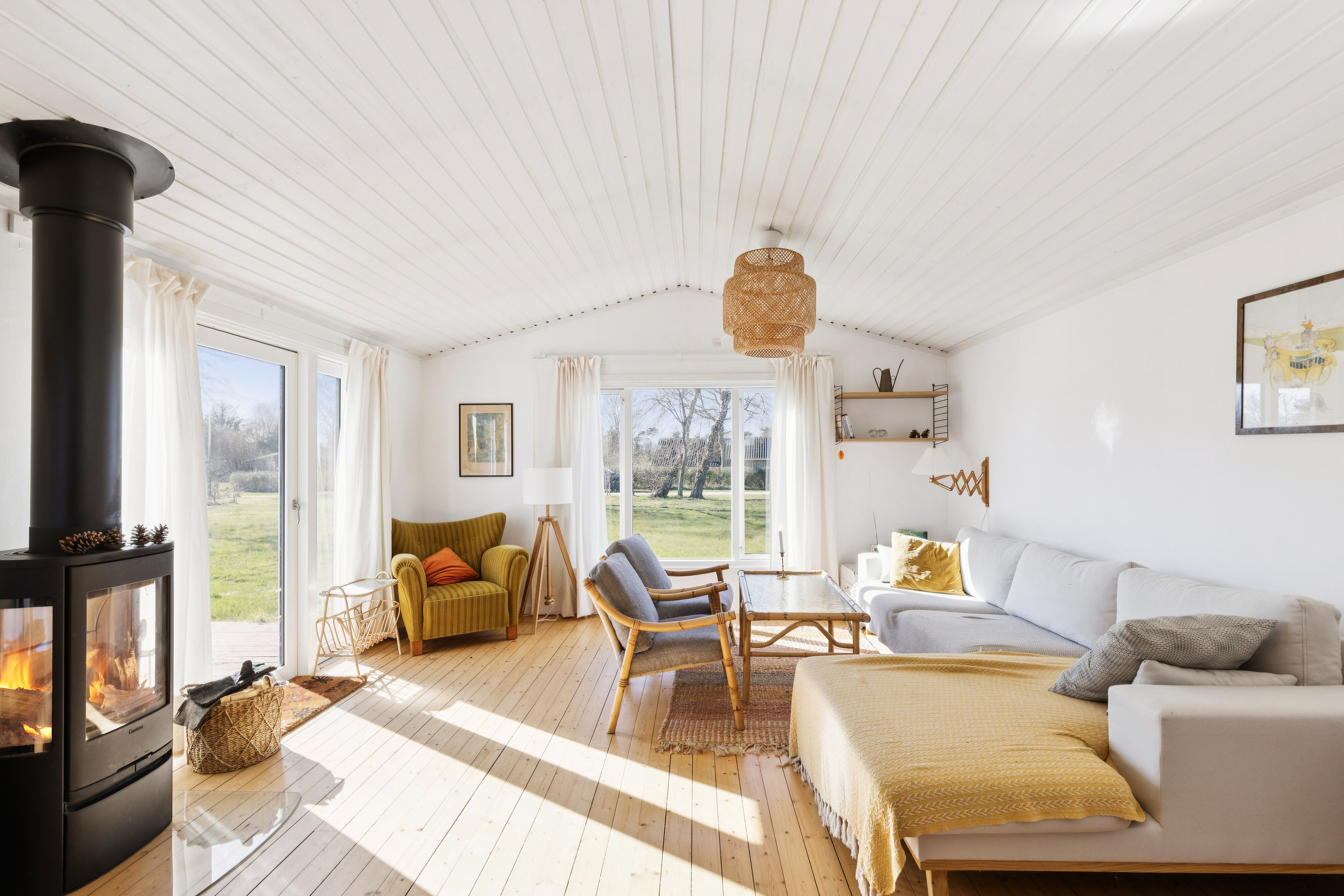 Fremhævet stue billede i fuldskærmstilstand. Billede af Mindevej 16, Dalby Strand, 4281 Gørlev