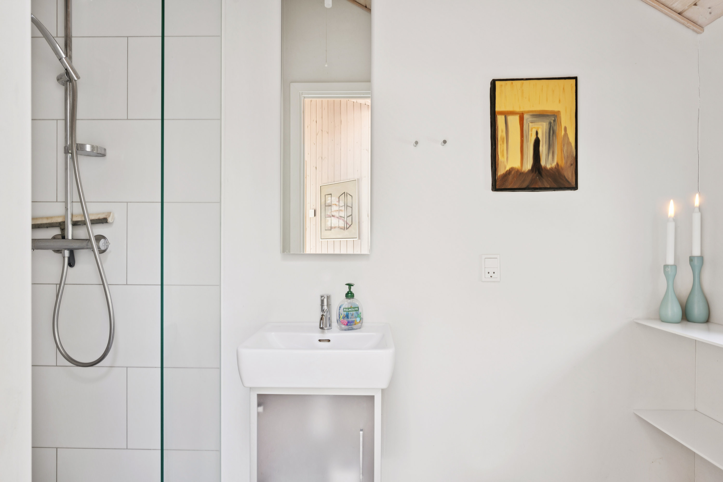 Fremhævet badeværelse billede i fuldskærmstilstand. Billede af Bækholmen 27, Dråby, 8400 Ebeltoft