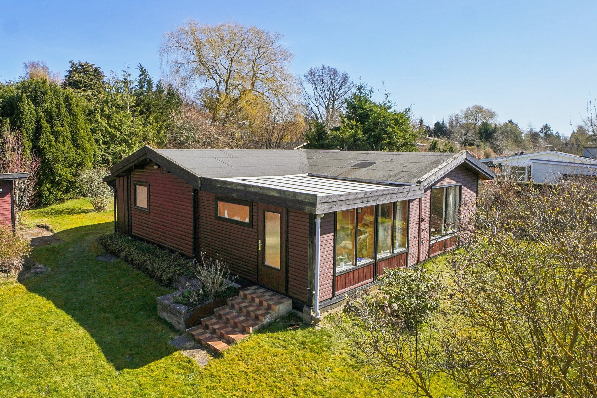 Fremhævet set fra haven billede i fuldskærmstilstand. Billede af Dalsvinget 15, Store Havelse Strand, 3310 Ølsted