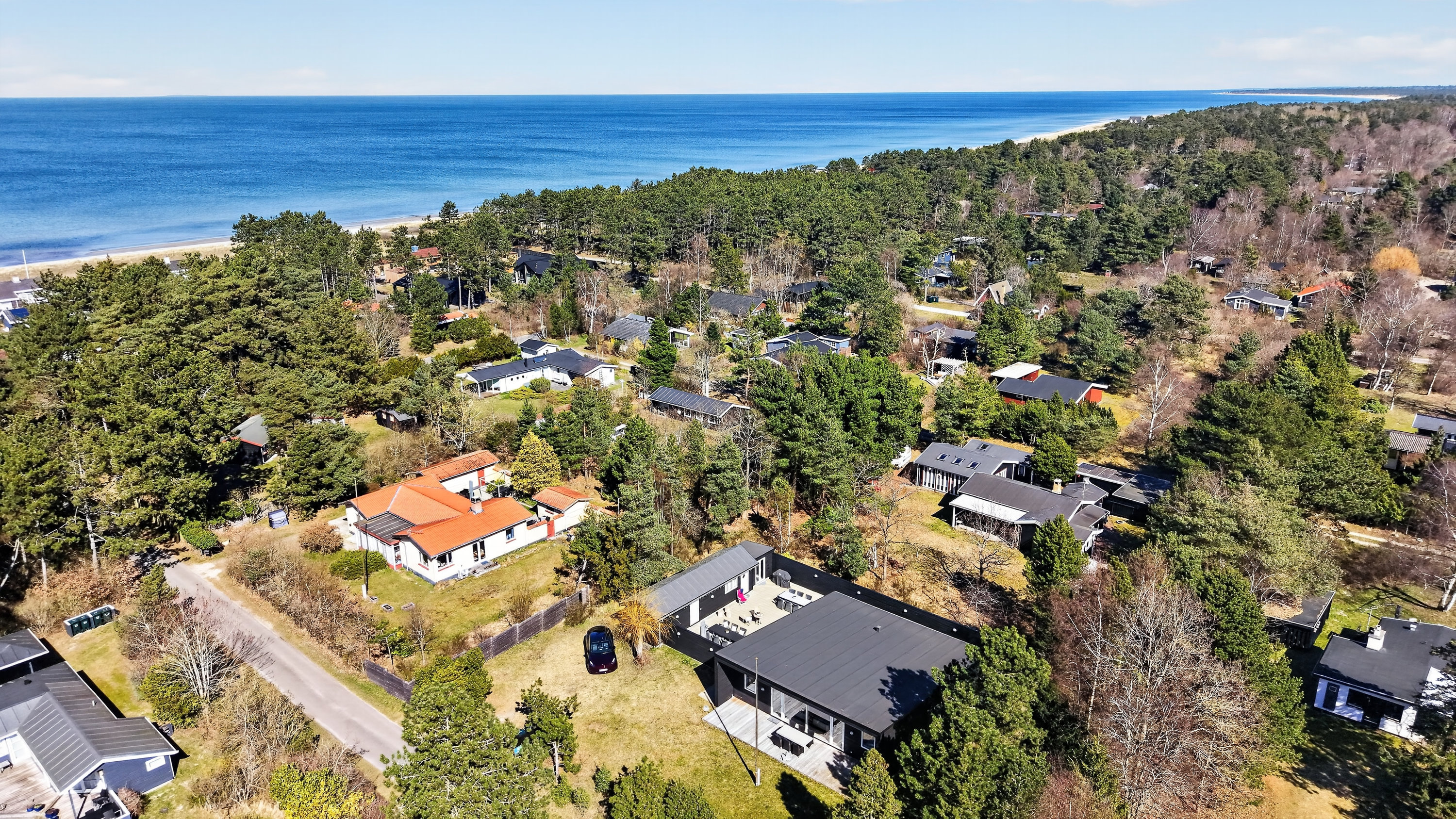 Fremhævet luftfoto billede i fuldskærmstilstand. Billede af Thorsvej 62, Vester Lyng, 4500 Nykøbing Sj