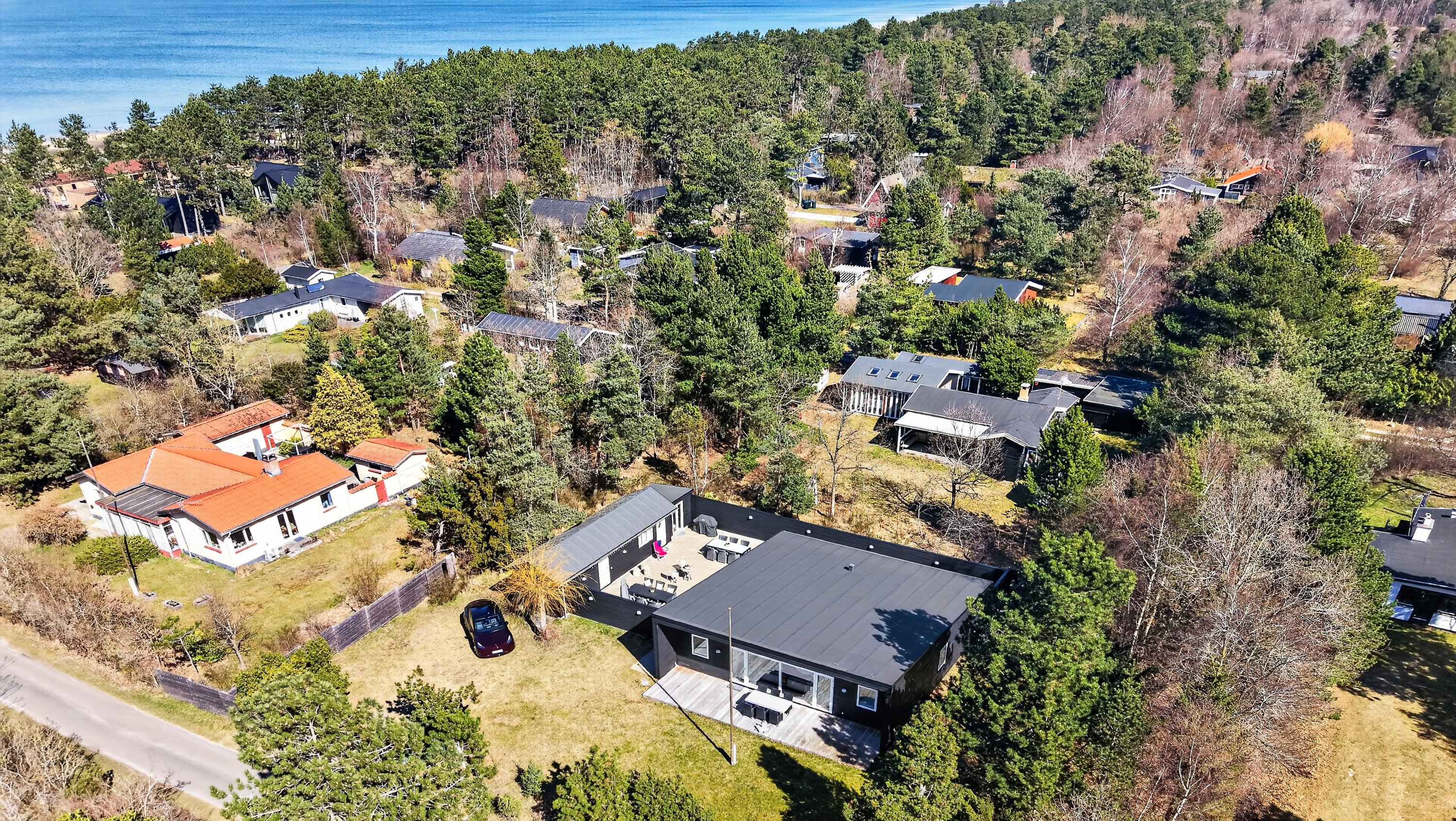 Fremhævet luftfoto billede i fuldskærmstilstand. Billede af Thorsvej 62, Vester Lyng, 4500 Nykøbing Sj