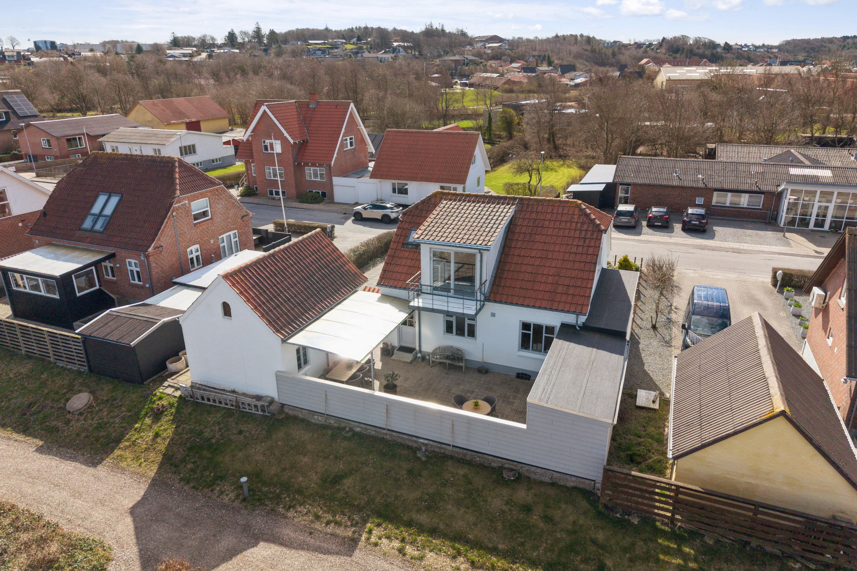 Fremhævet luftfoto billede i fuldskærmstilstand. Billede af Kirkestræde 15, Glyngøre, 7870 Roslev