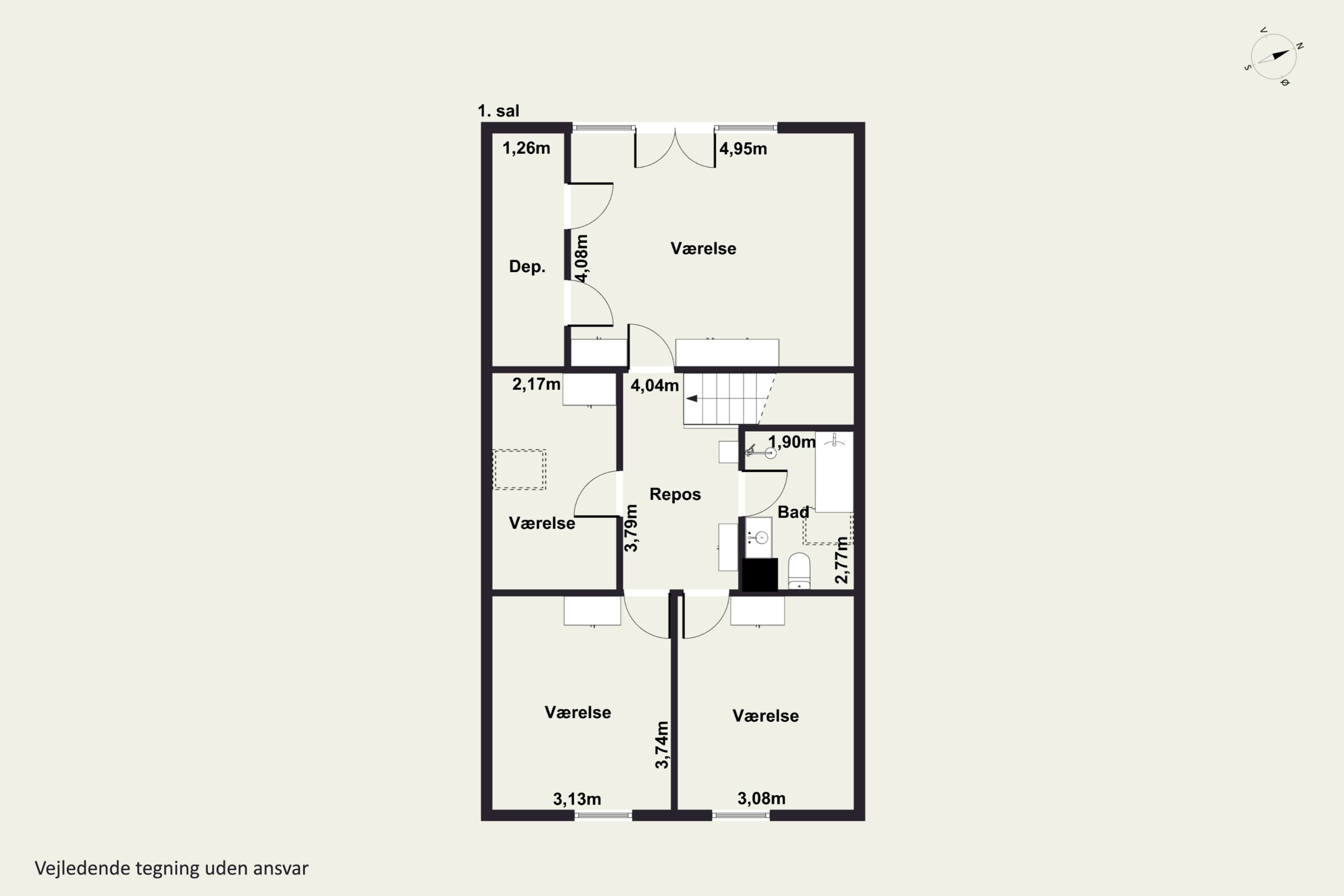 Plantegninger billede af Saunte Bygade 32, 3100 Hornbæk