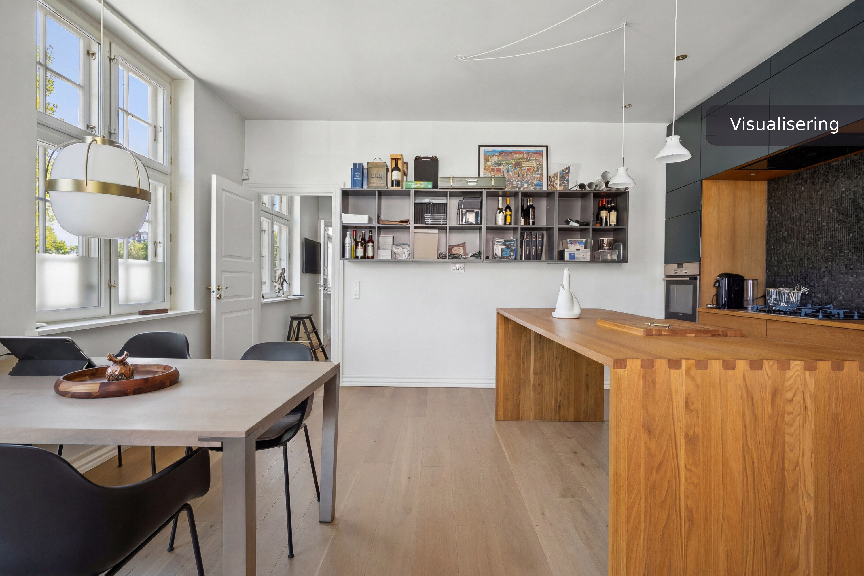 Fremhævet køkken-alrum billede i fuldskærmstilstand. Billede af Ryesgade 60A, st.. tv., 9000 Aalborg