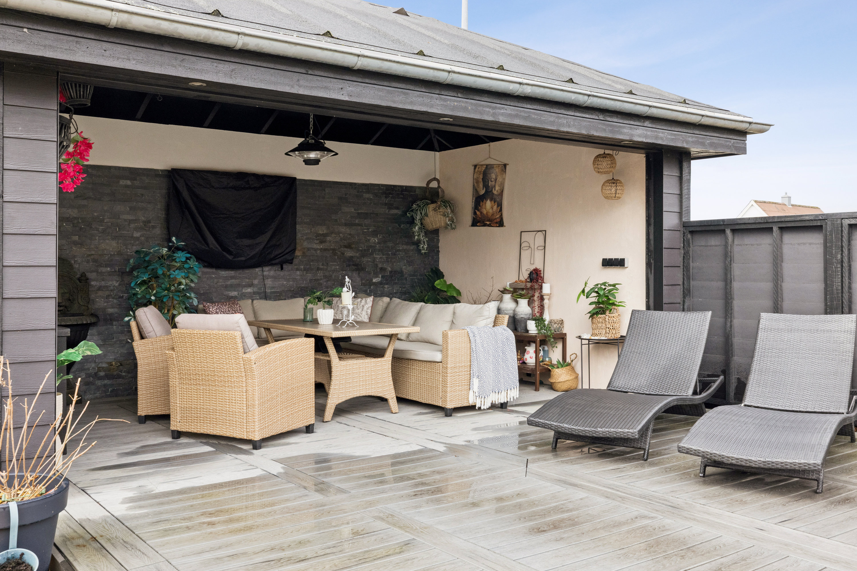 Fremhævet terrasse billede i fuldskærmstilstand. Billede af Koldingvej 125, 8800 Viborg