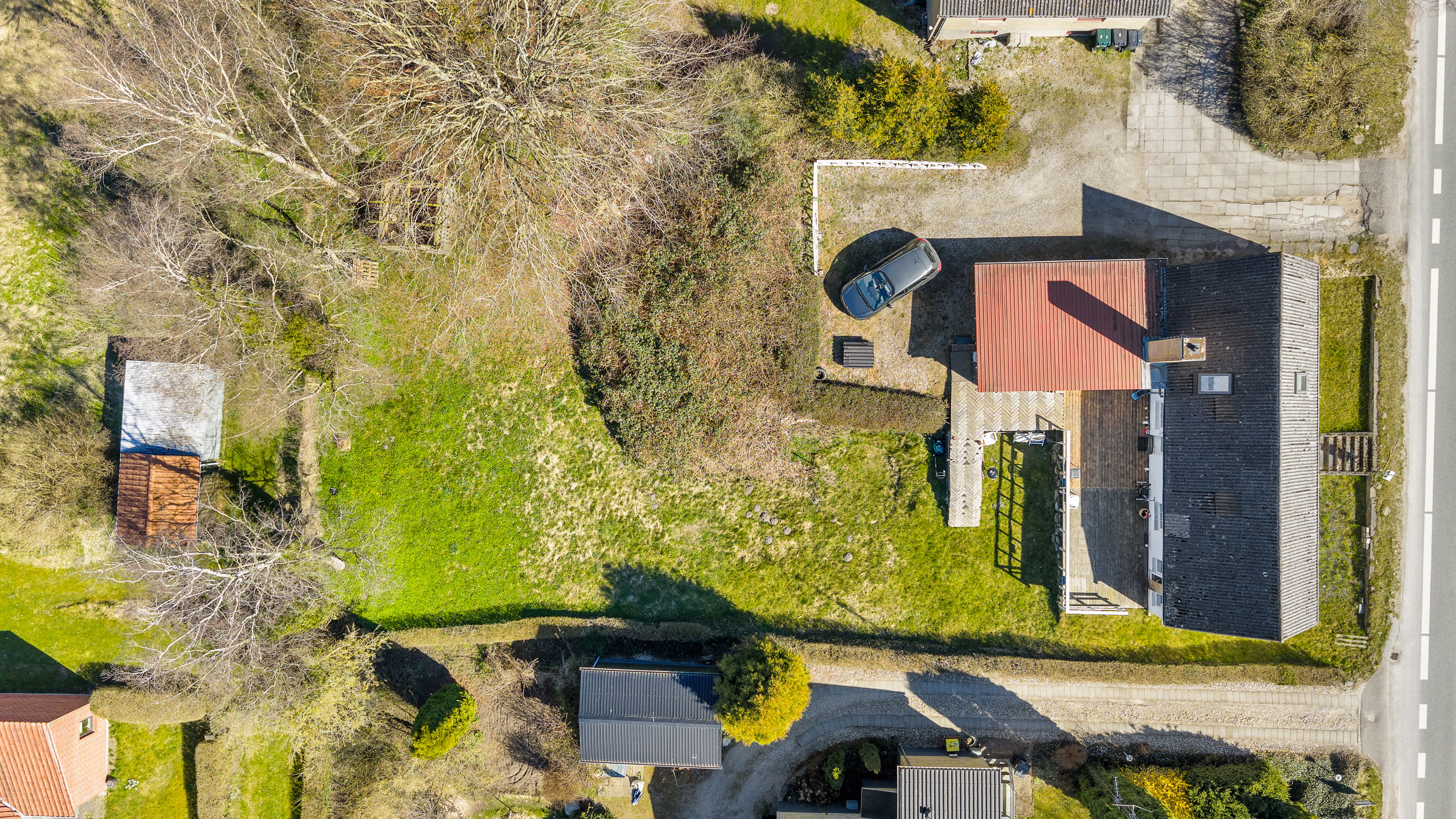 Fremhævet luftfoto billede i fuldskærmstilstand. Billede af Akkerupvej 31, 5683 Haarby