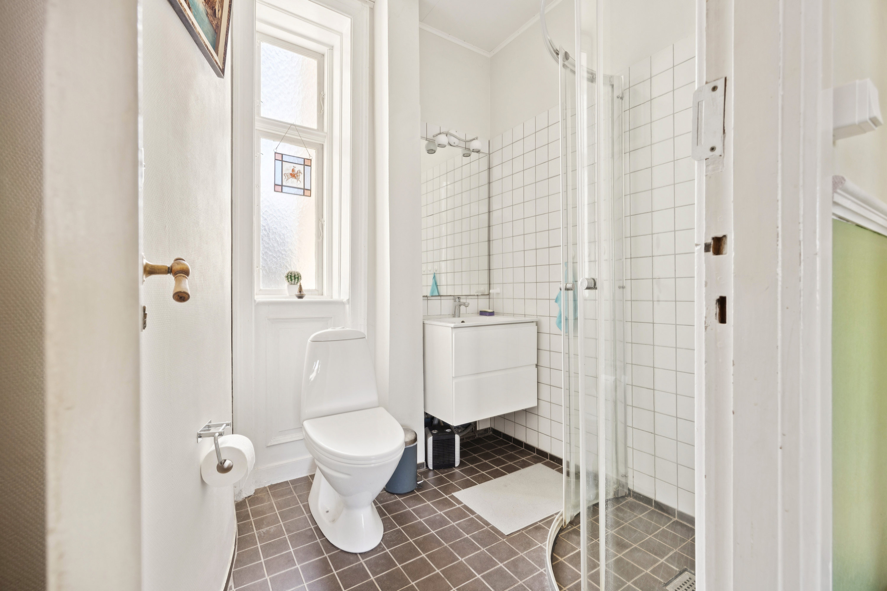 Fremhævet badeværelse billede i fuldskærmstilstand. Billede af Åboulevard 31, 1. tv., 1960 Frederiksberg C