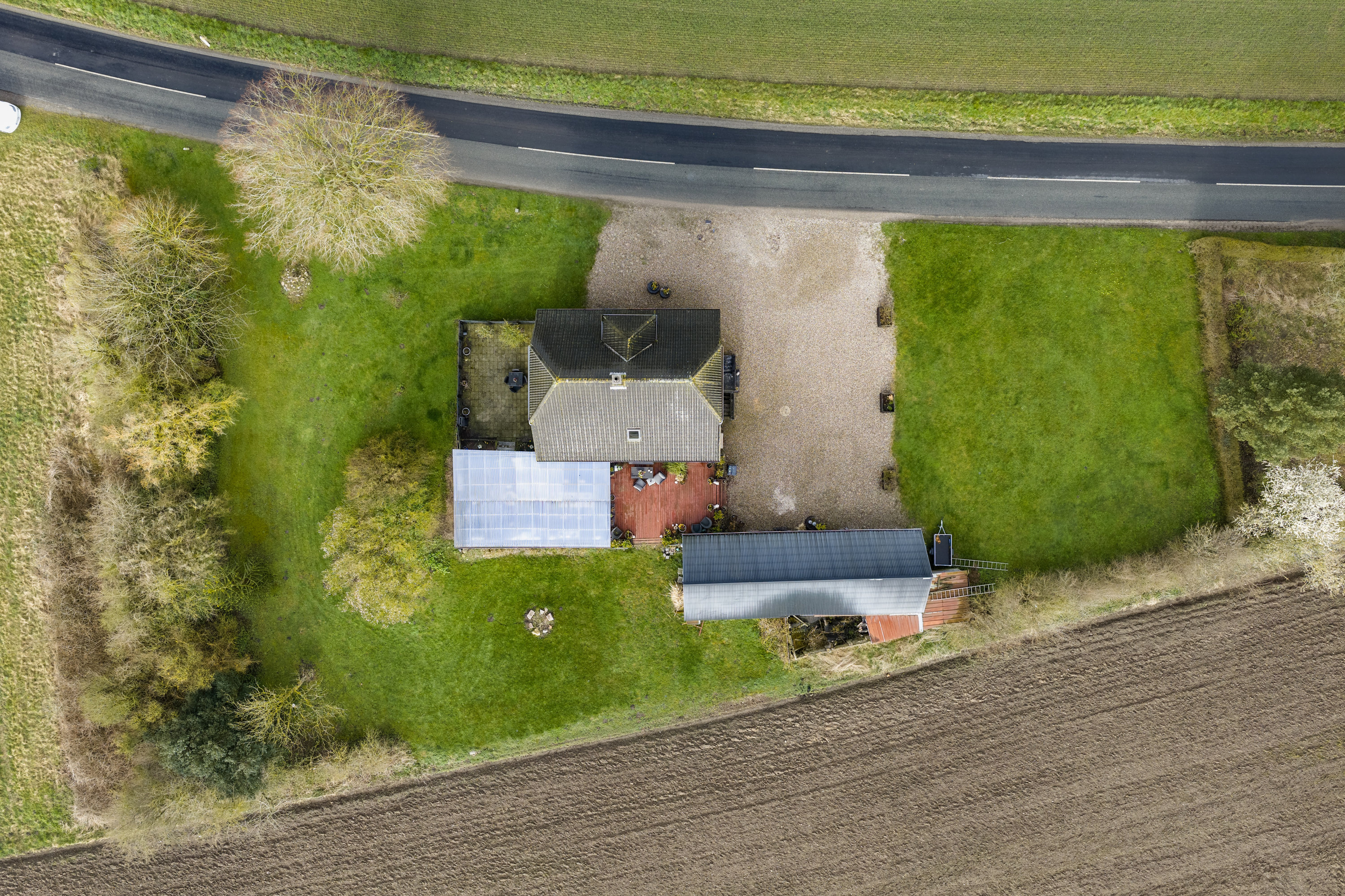 Fremhævet luftfoto billede i fuldskærmstilstand. Billede af Gamtoftevej 42, Gamtofte, 5610 Assens