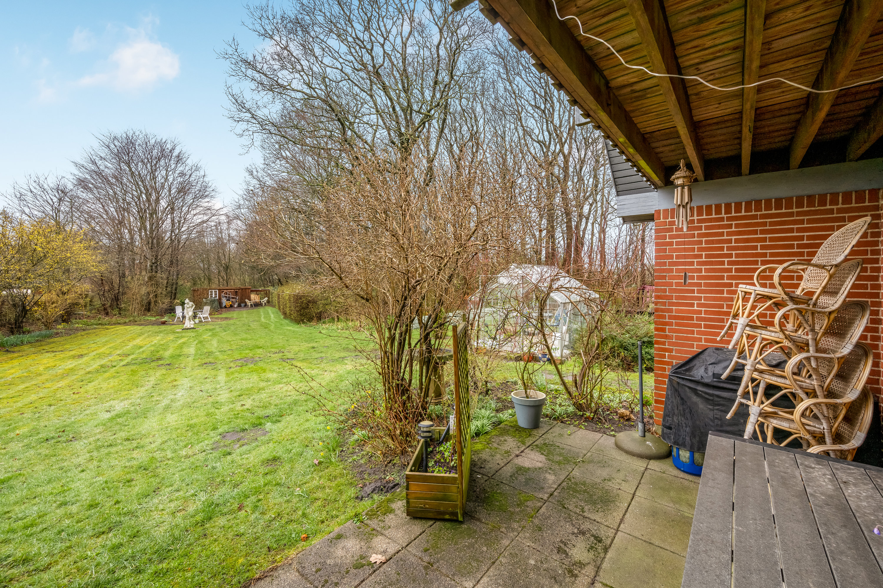 Fremhævet overdækket terrasse billede i fuldskærmstilstand. Billede af Skovbrynet 17, Ølstrup, 6950 Ringkøbing