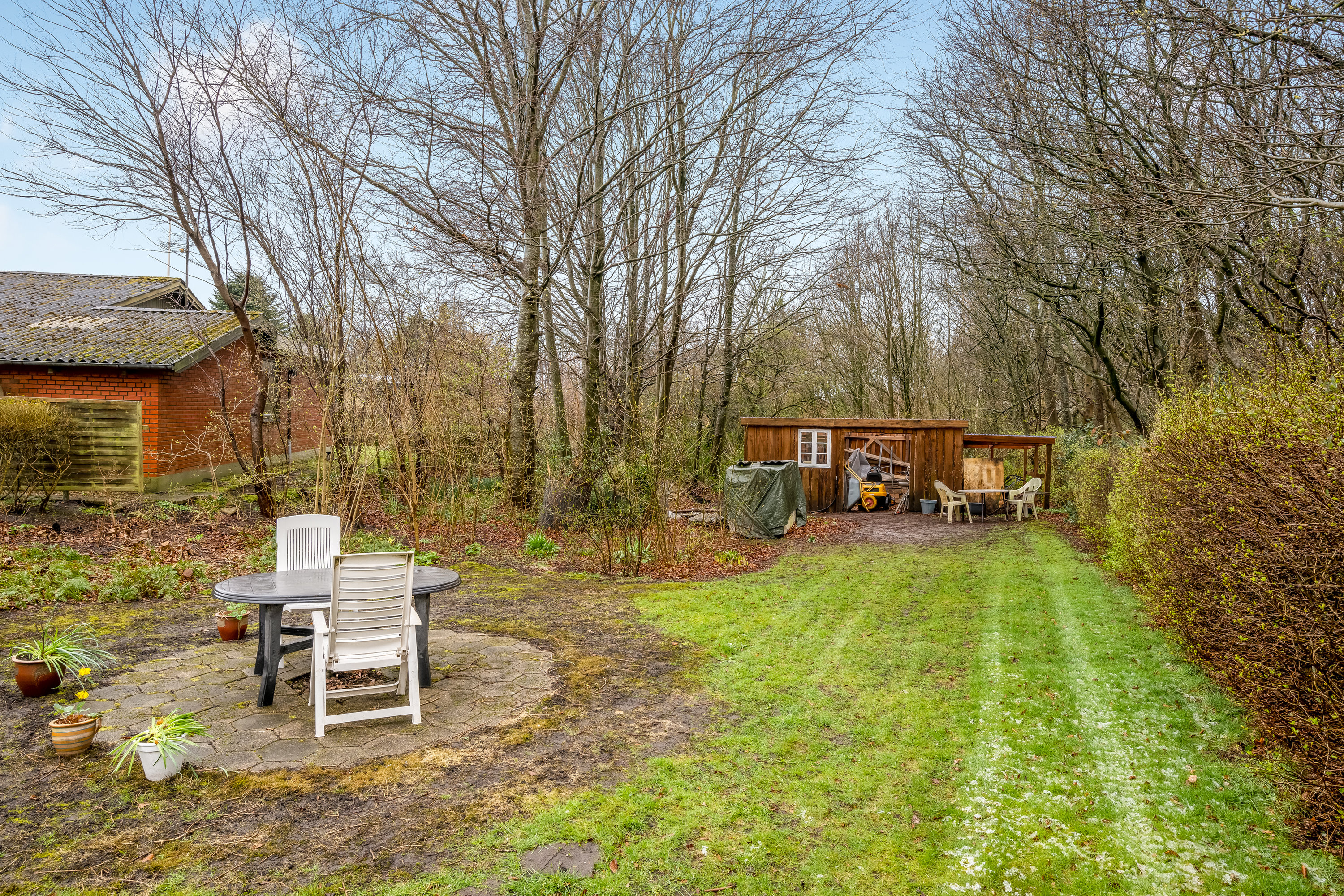 Fremhævet terrasse billede i fuldskærmstilstand. Billede af Skovbrynet 17, Ølstrup, 6950 Ringkøbing