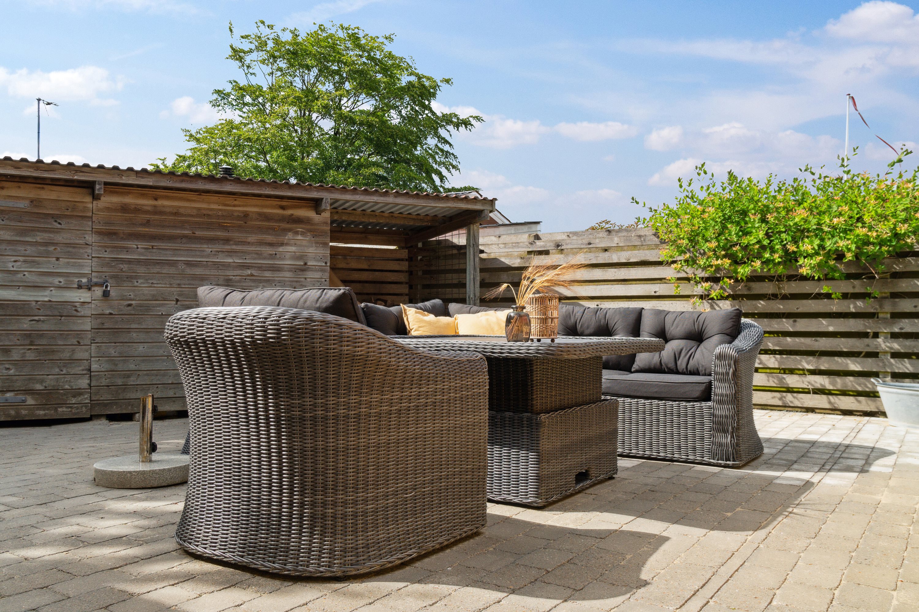 Fremhævet set fra haven billede i fuldskærmstilstand. Billede af Skovduevej 183, Saksild Str, 8300 Odder