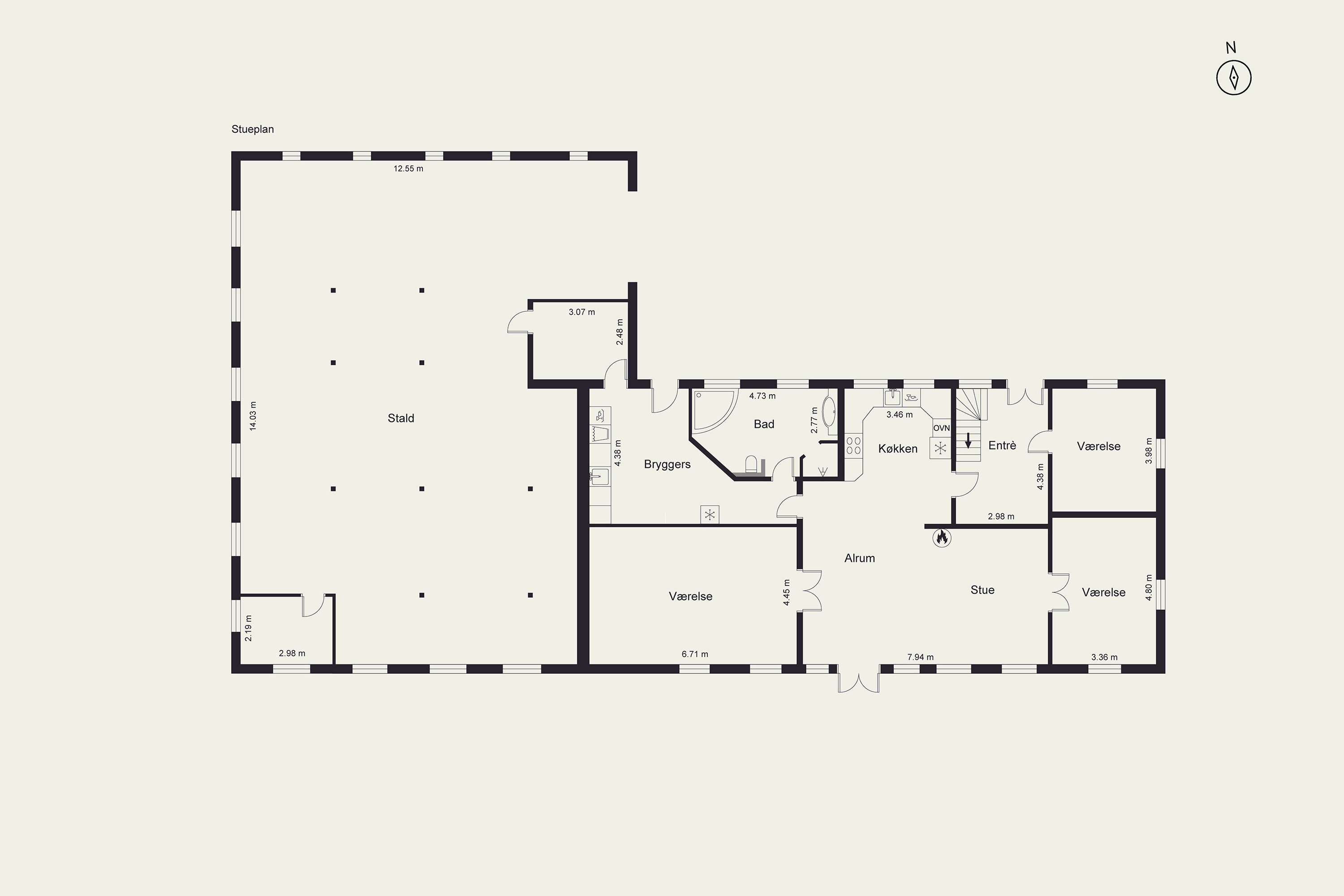 Plantegninger billede af Vestervej 24, Ballum, 6261 Bredebro
