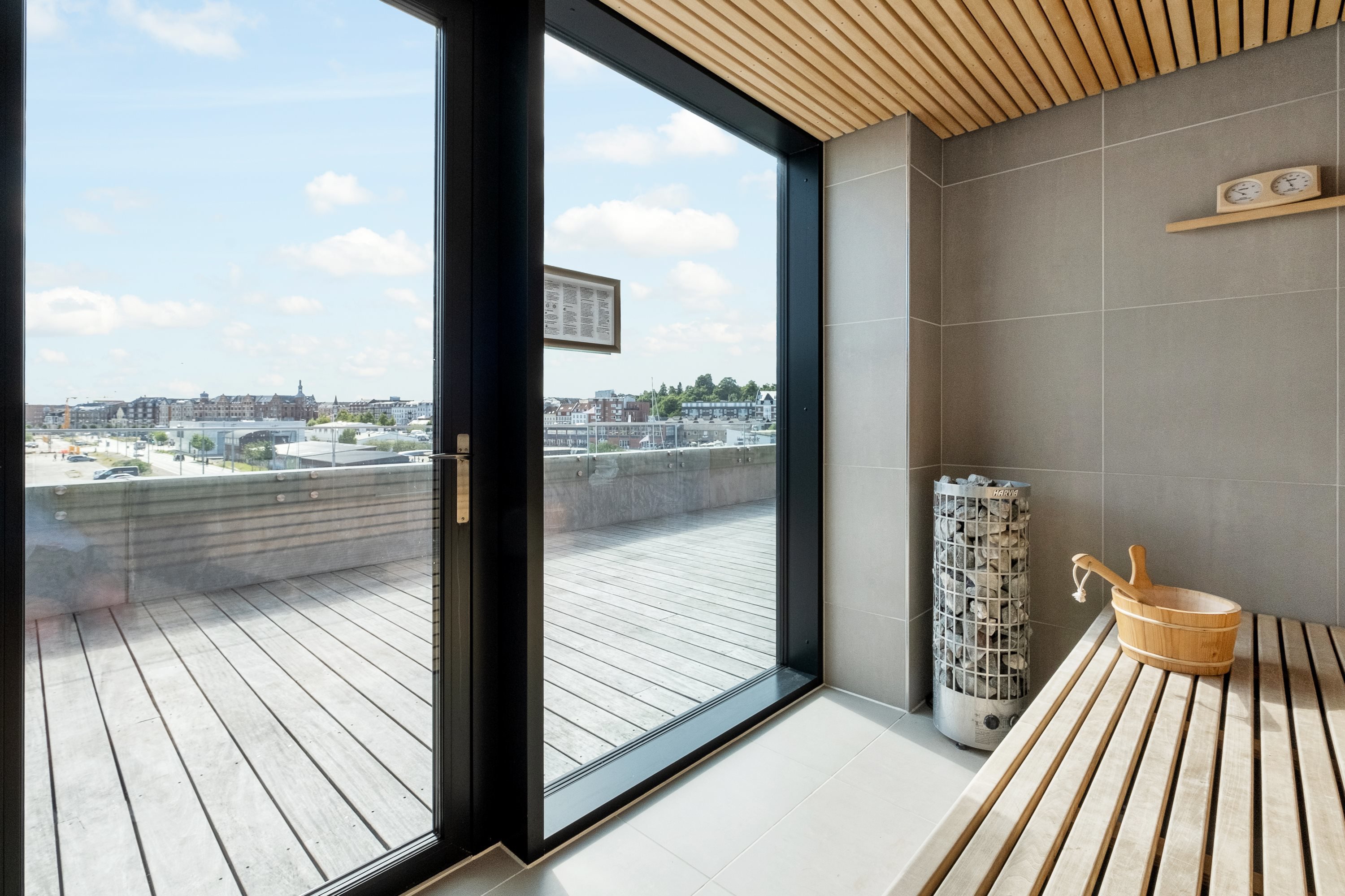 Fremhævet sauna billede i fuldskærmstilstand. Billede af Nicoline Kochs Plads 5, 4. 4., 8000 Aarhus C