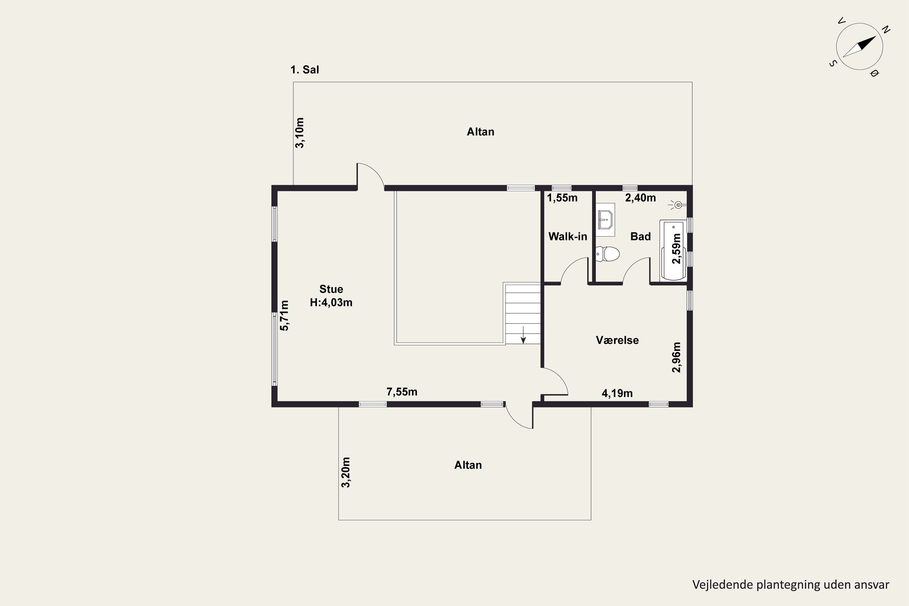 Plantegninger billede af Liseborg Mark 92, 8800 Viborg