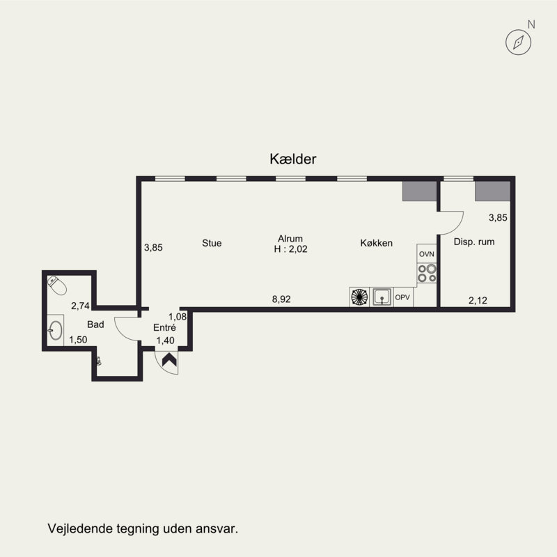 Plantegninger billede af Ribegade 1, st.., 6700 Esbjerg