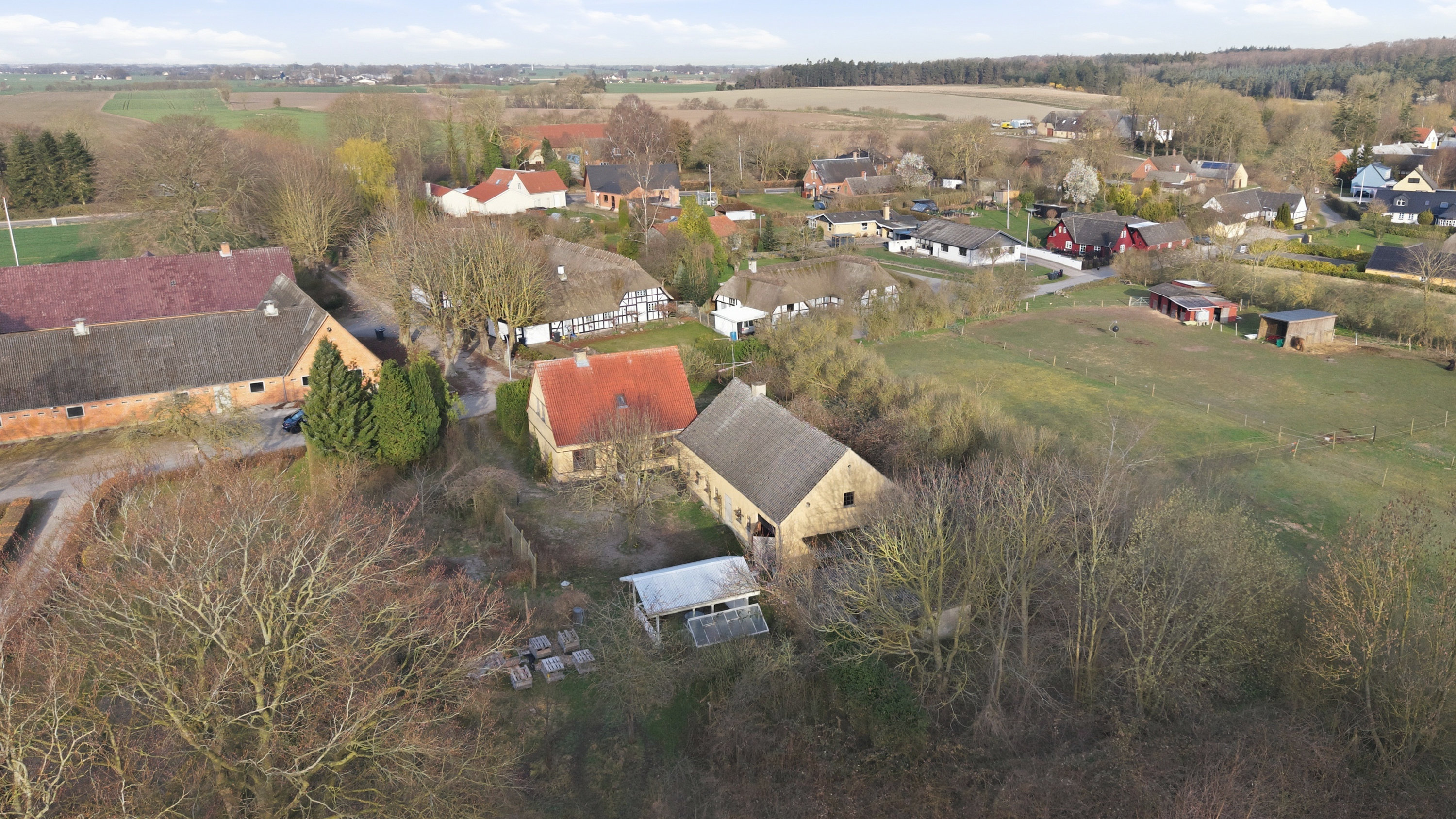 Fremhævet luftfoto billede i fuldskærmstilstand. Billede af Bystævnet 26, Bederslev, 5450 Otterup