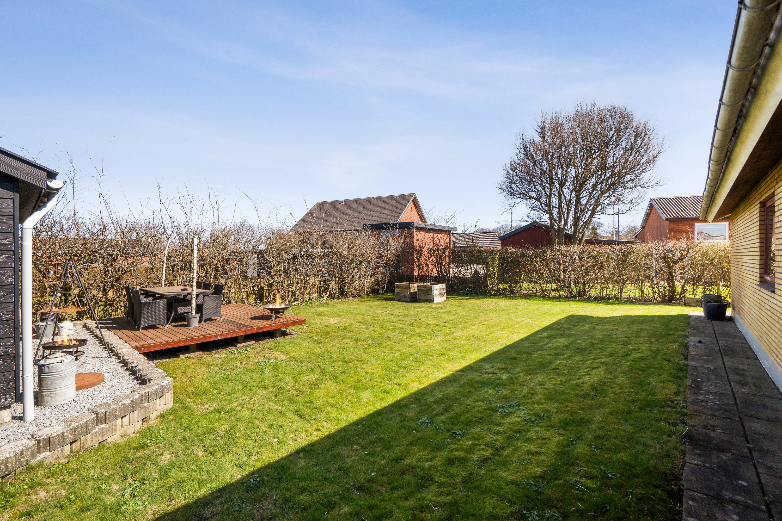 Fremhævet set fra haven billede i fuldskærmstilstand. Billede af Østre Alle 21, 7760 Hurup Thy