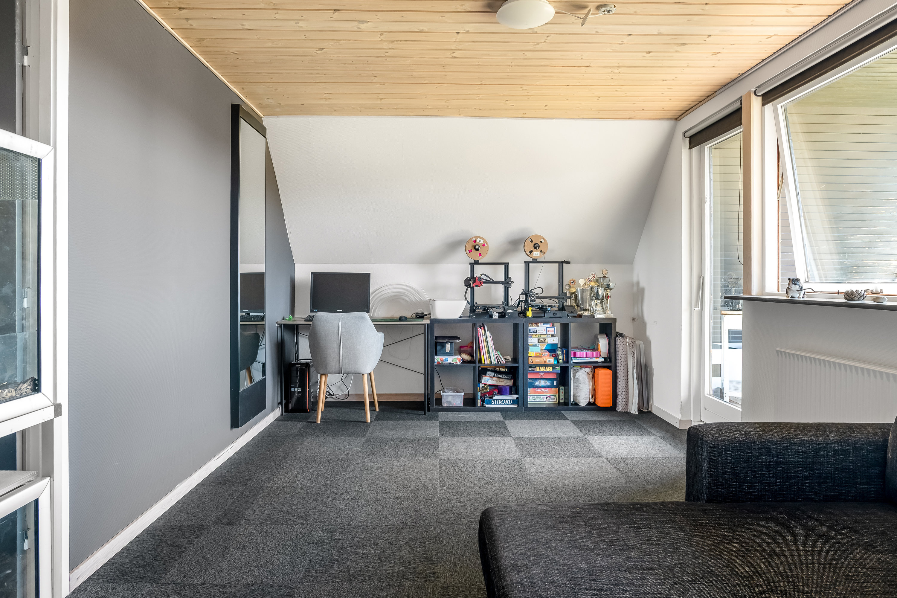 Fremhævet soveværelse billede i fuldskærmstilstand. Billede af Lindevænget 1, 7560 Hjerm