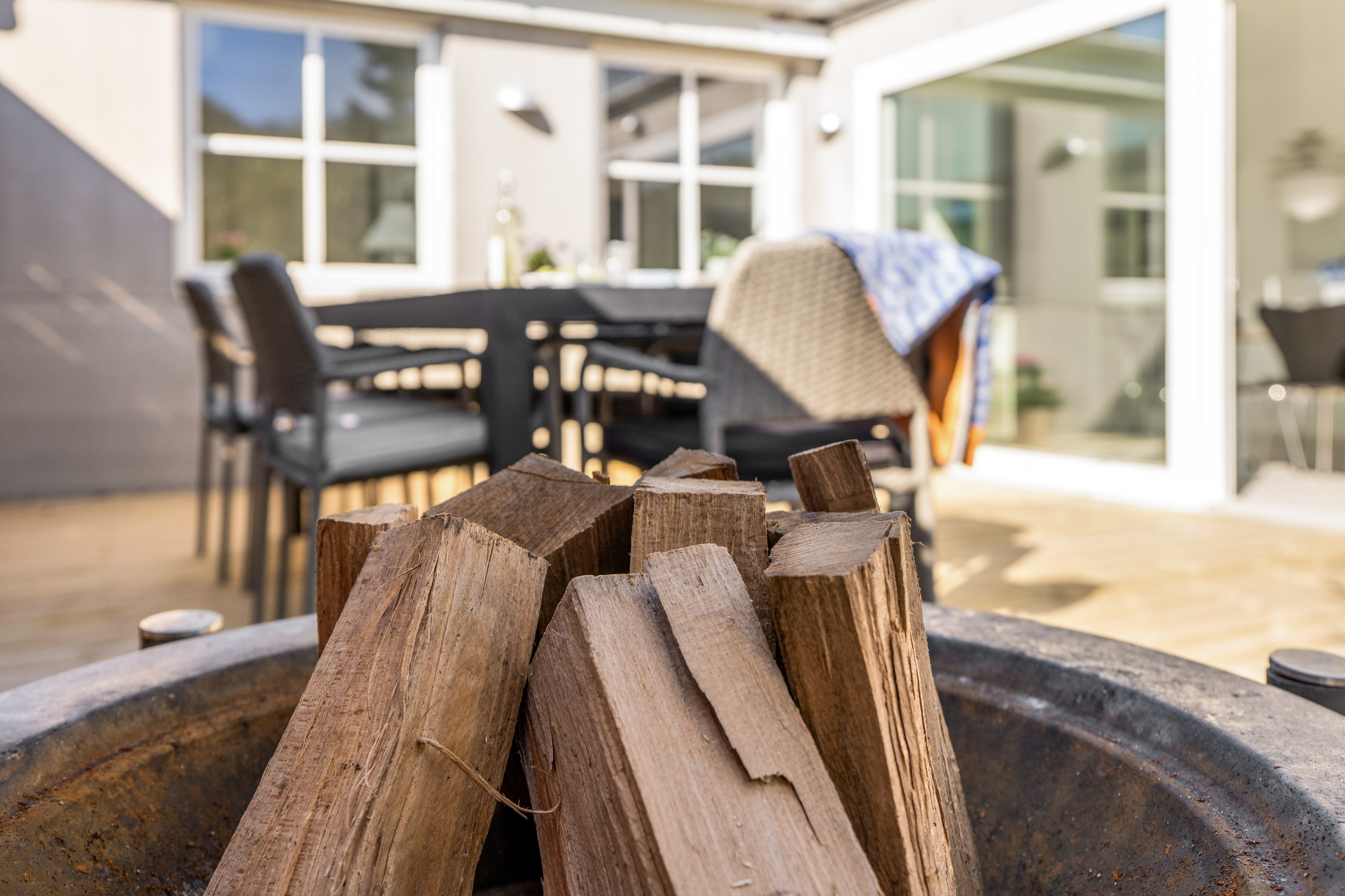 Fremhævet terrasse billede i fuldskærmstilstand. Billede af Maltevang 27, 3400 Hillerød