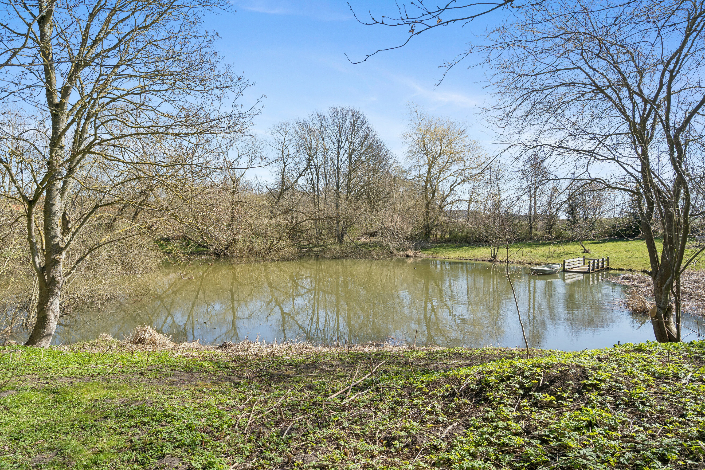 Fremhævet set fra haven billede i fuldskærmstilstand. Billede af Engen 5, 4690 Haslev