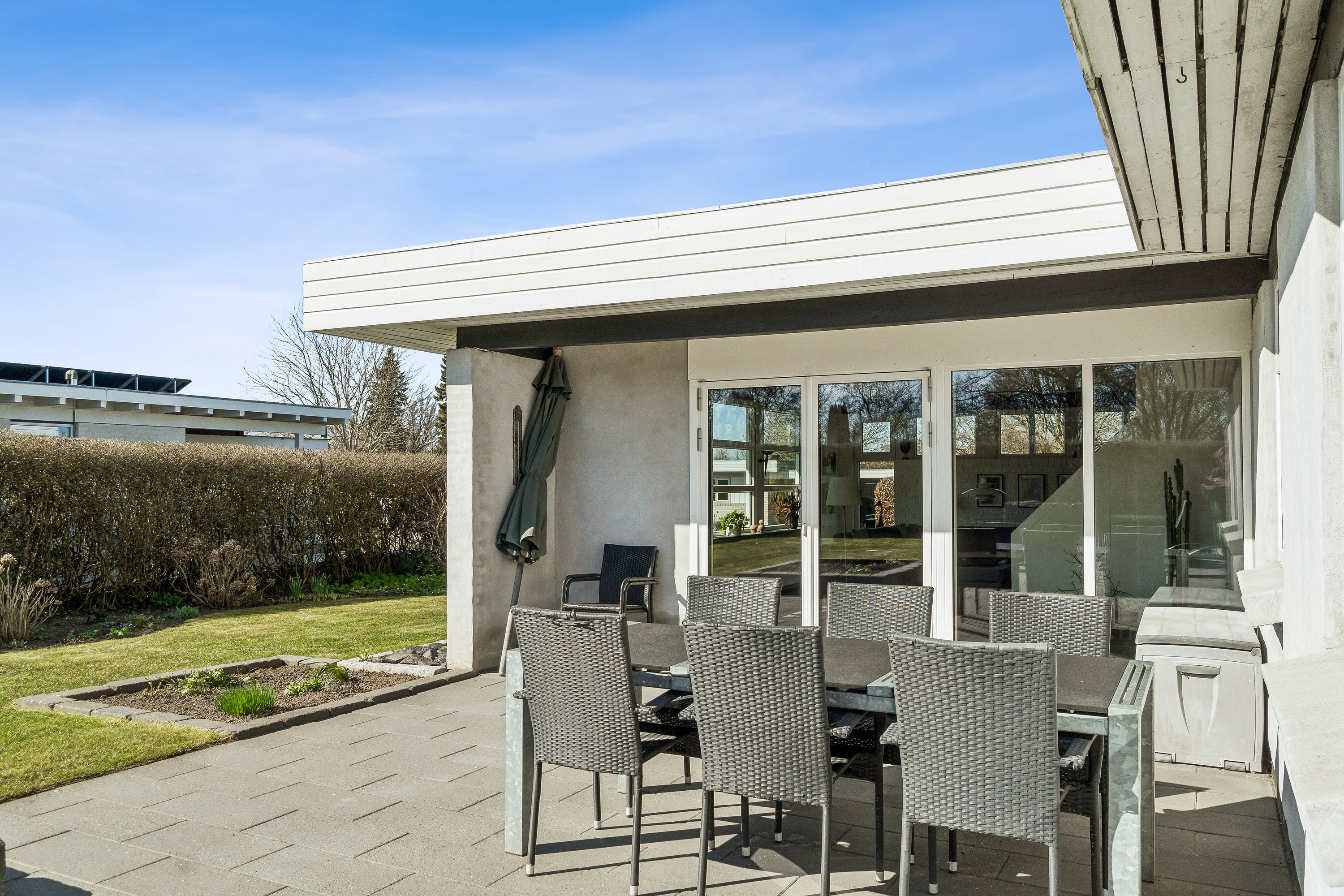 Fremhævet terrasse billede i fuldskærmstilstand. Billede af Damvænget 22, 8310 Tranbjerg J