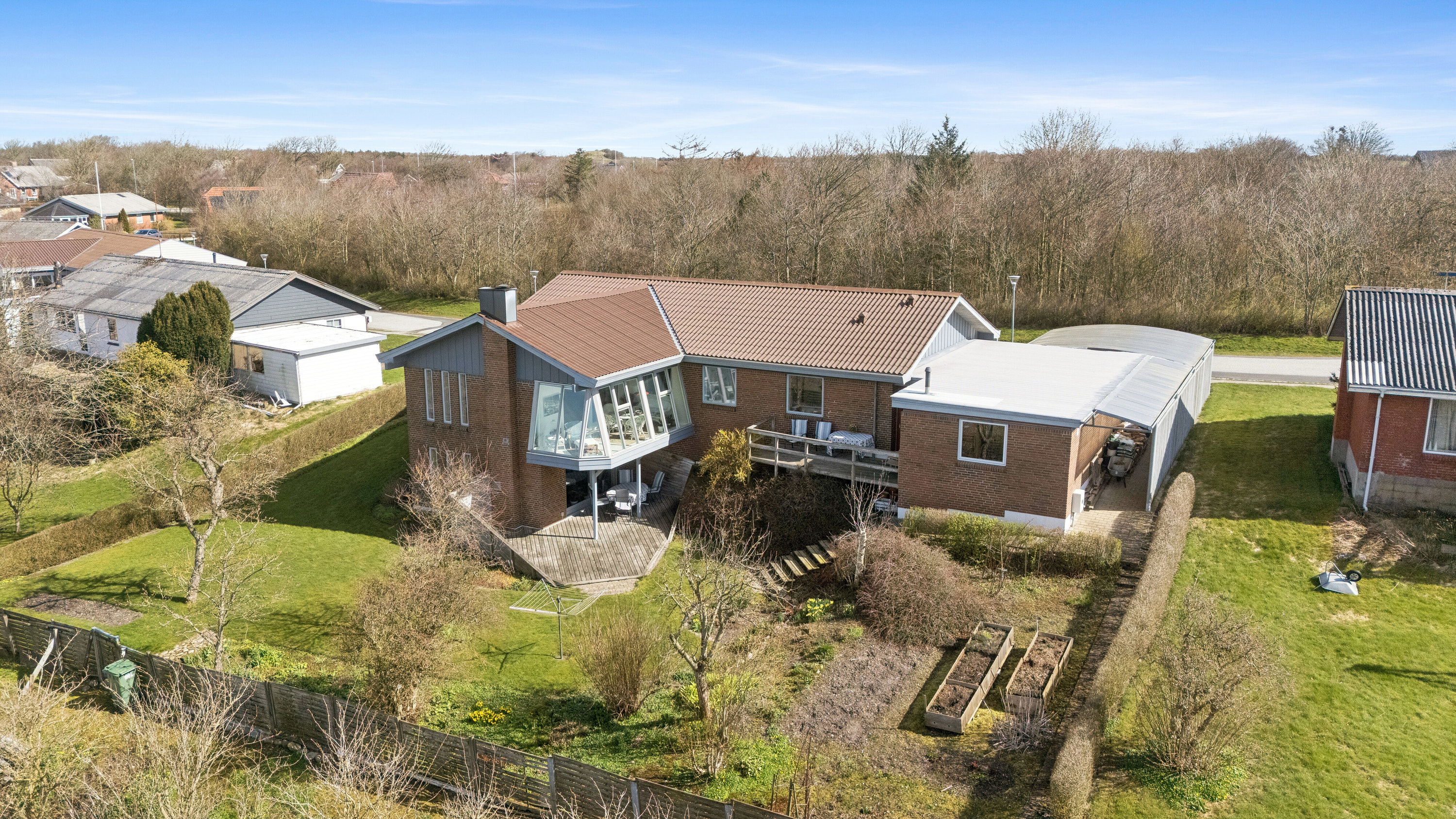 Fremhævet luftfoto billede i fuldskærmstilstand. Billede af Runevej 21, Sjørring, 7700 Thisted