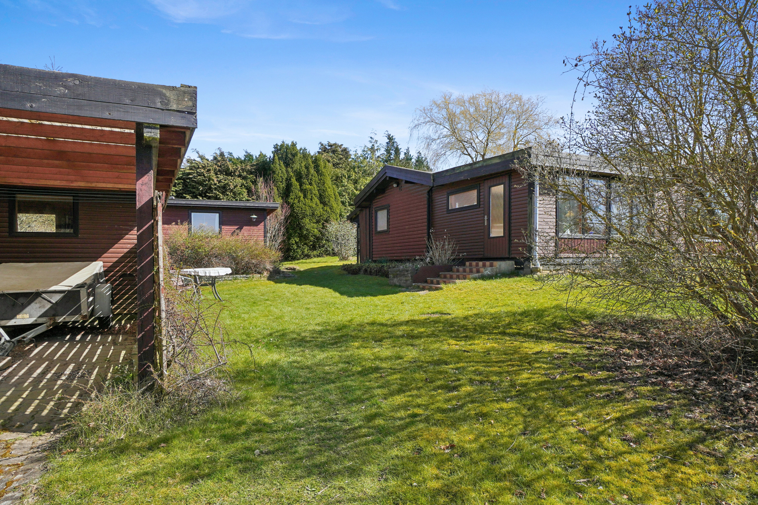 Fremhævet set fra haven billede i fuldskærmstilstand. Billede af Dalsvinget 15, Store Havelse Strand, 3310 Ølsted