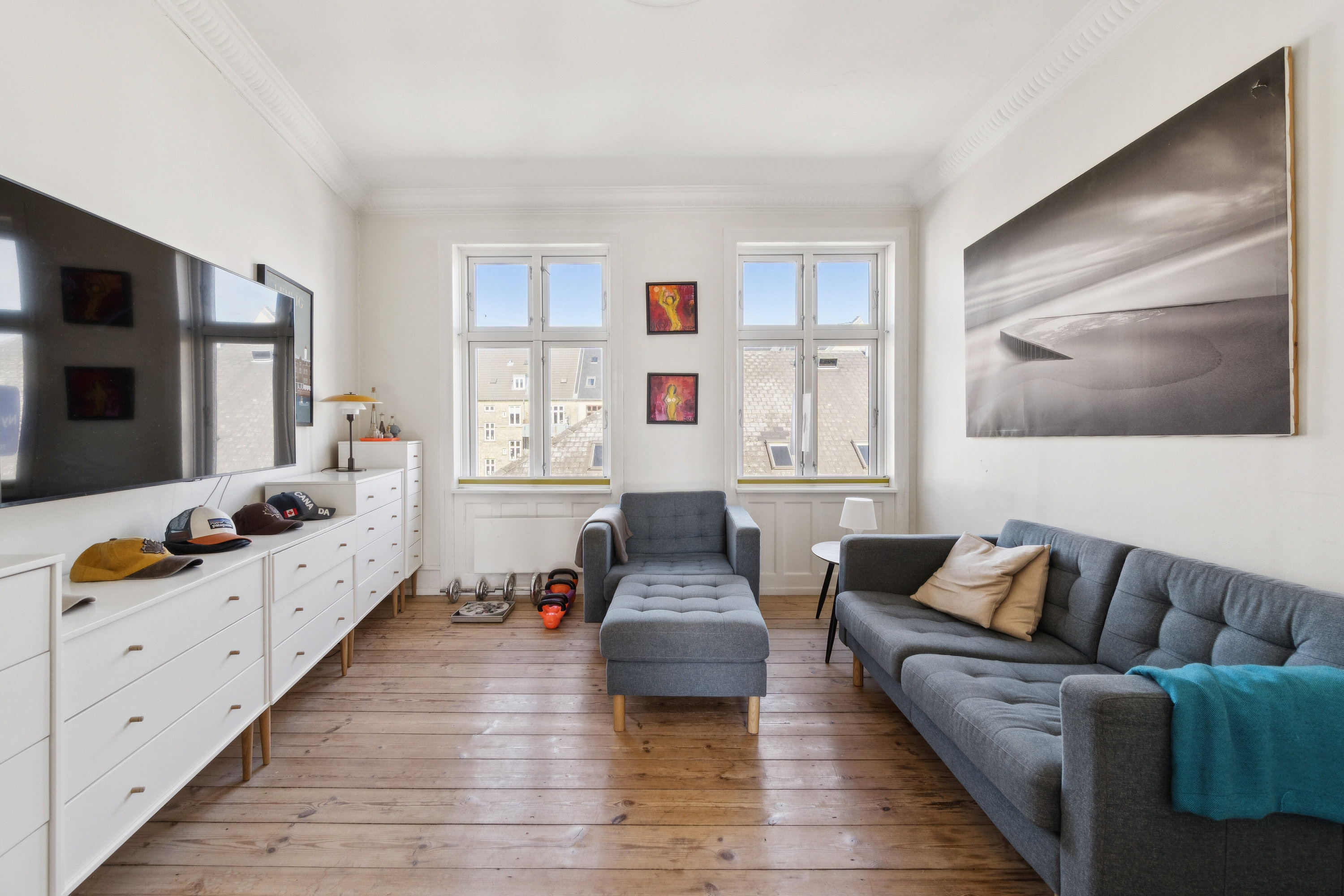 Fremhævet stue billede i fuldskærmstilstand. Billede af Tovværkgade 4, 4. th., 2300 København S