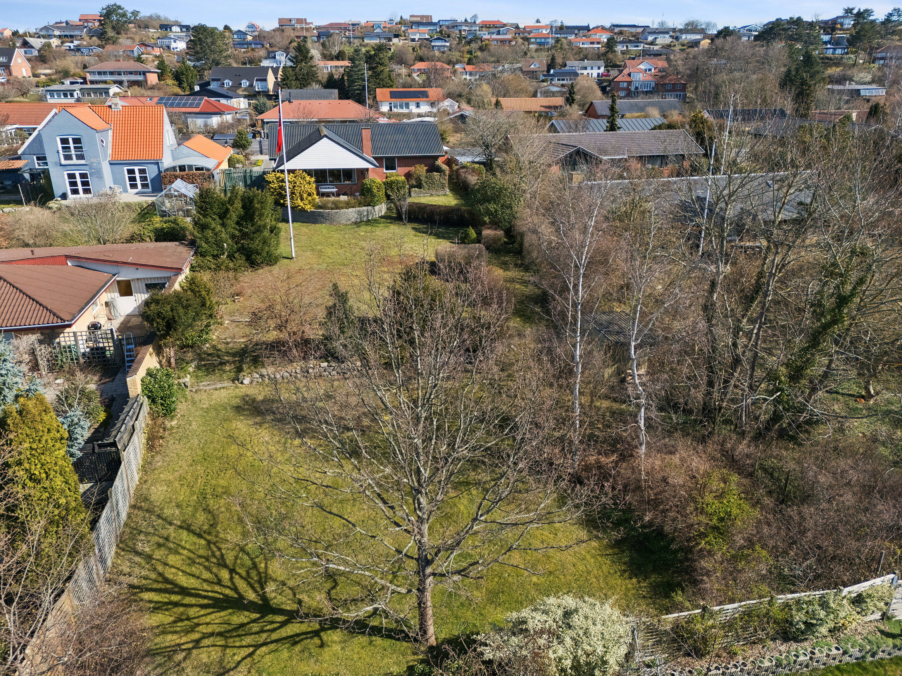 Fremhævet luftfoto billede i fuldskærmstilstand. Billede af Granlyvænget 8, 4400 Kalundborg