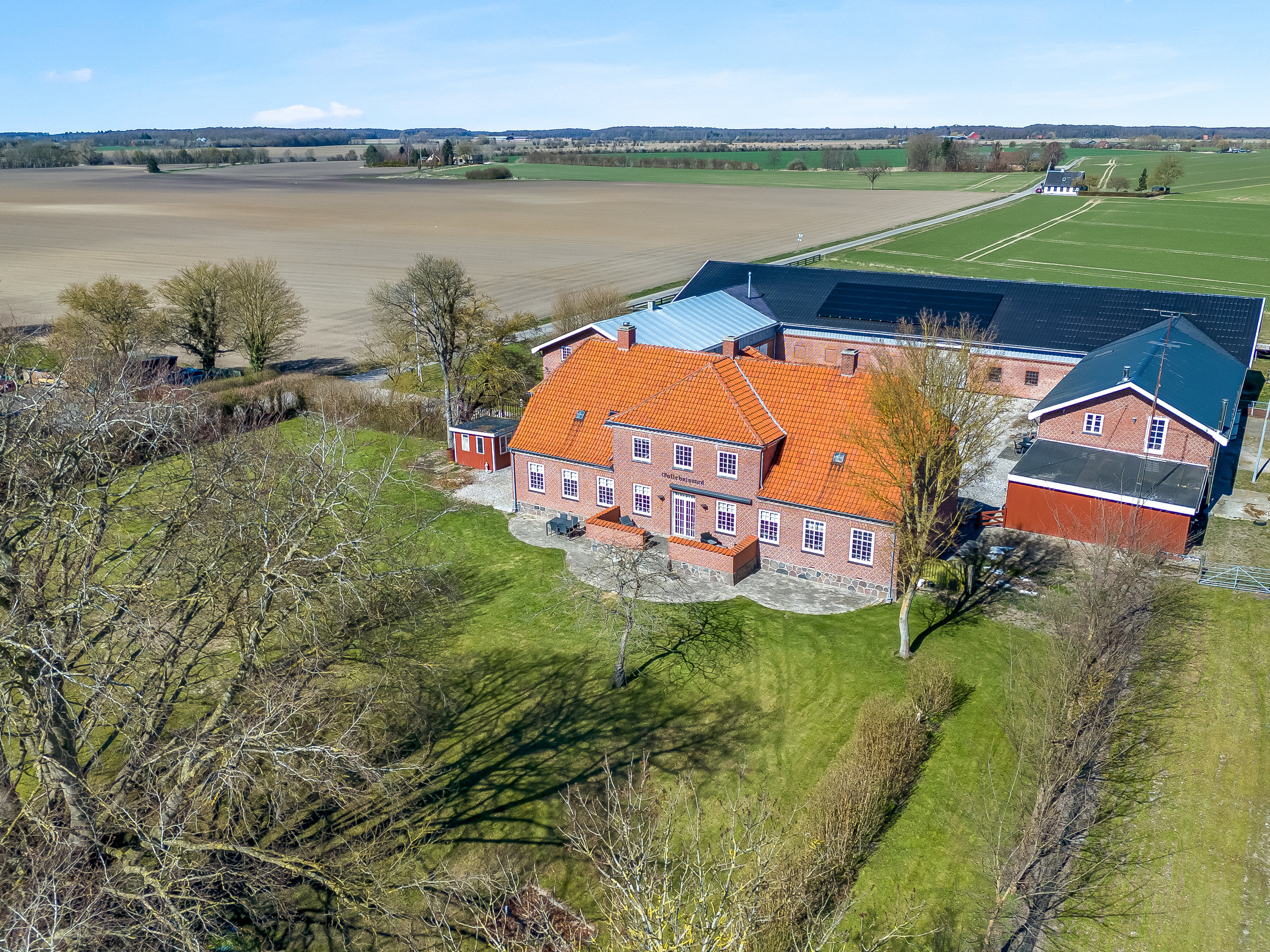 Fremhævet luftfoto billede i fuldskærmstilstand. Billede af Øltappervej 4, 4952 Stokkemarke