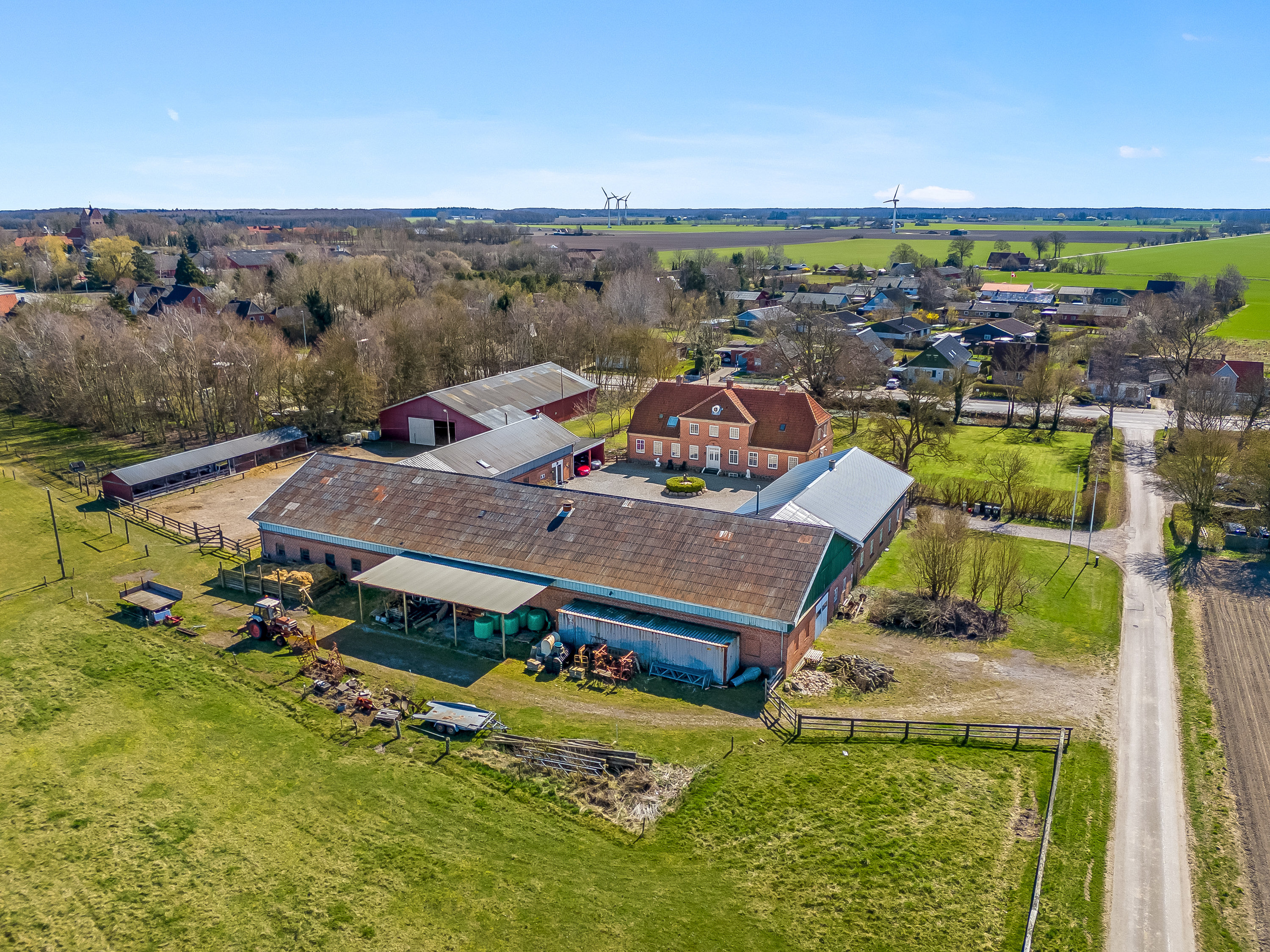 Fremhævet luftfoto billede i fuldskærmstilstand. Billede af Øltappervej 4, 4952 Stokkemarke