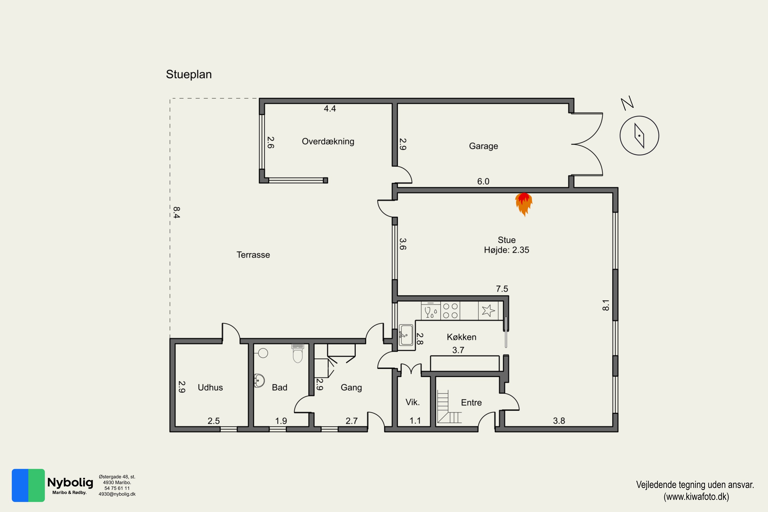 Plantegninger billede af Nørrevej 11, 4960 Holeby