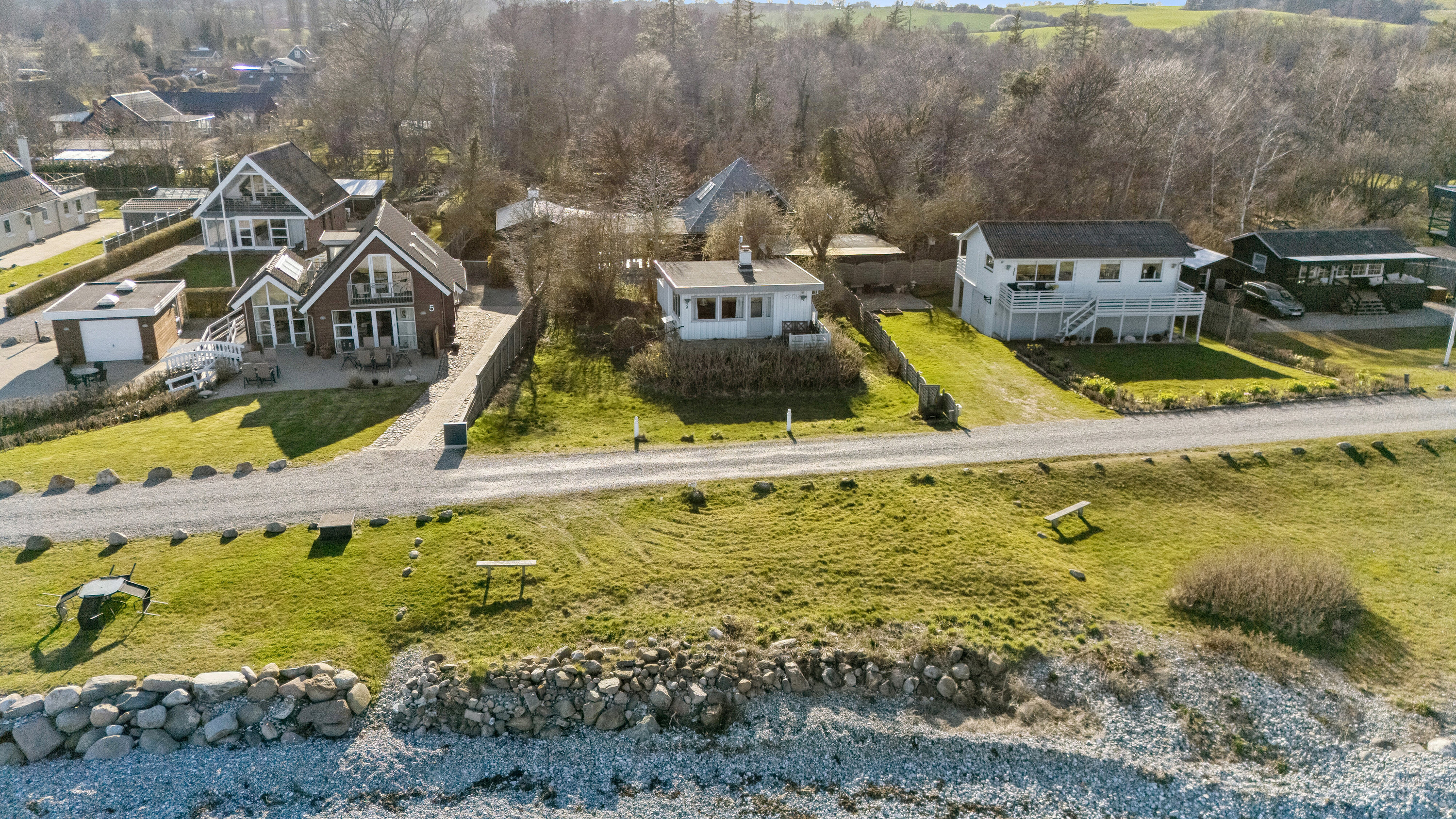 Fremhævet luftfoto billede i fuldskærmstilstand. Billede af Kystvej 7, Maemosen, 5871 Frørup