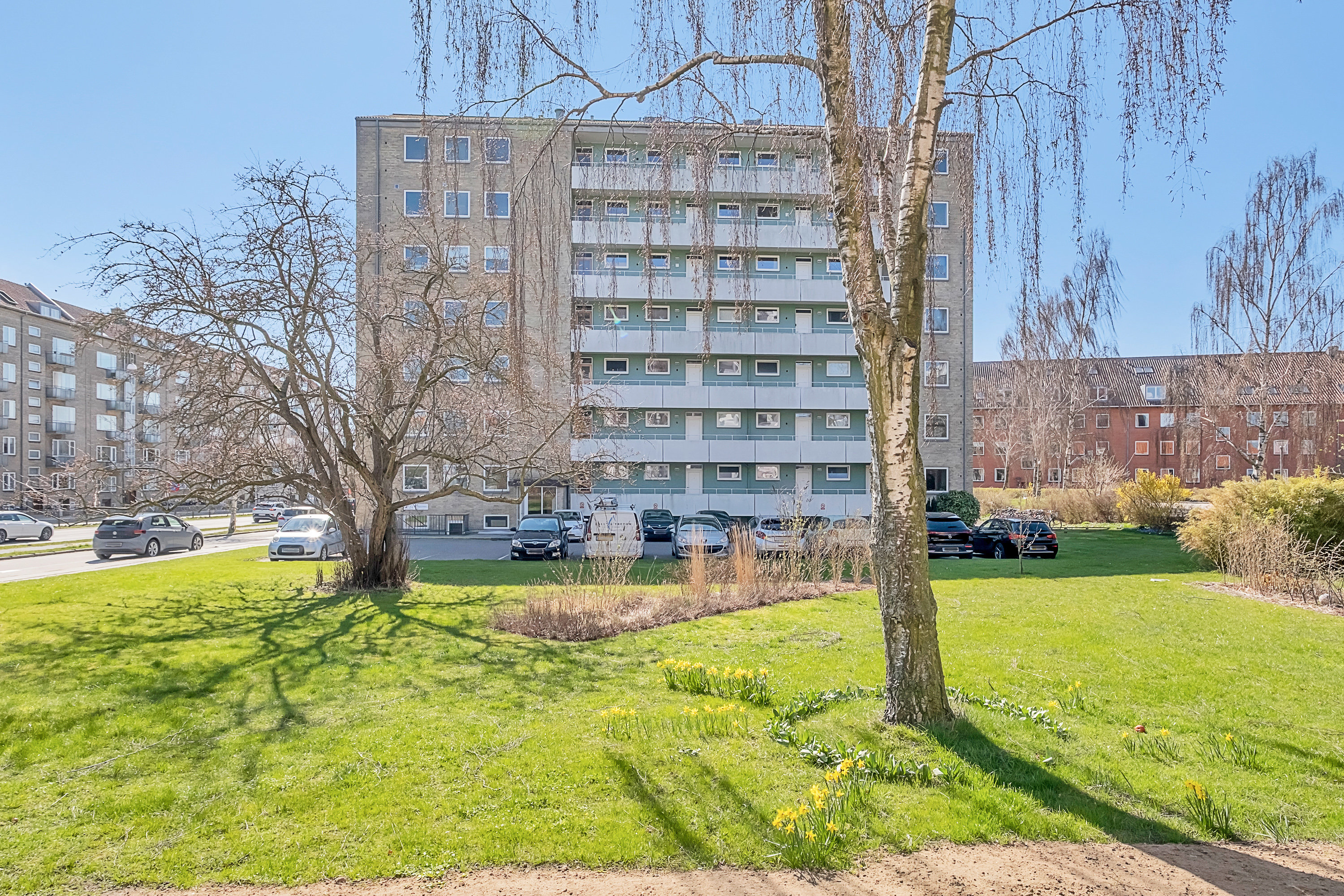 Fremhævet gårdmiljø billede i fuldskærmstilstand. Billede af Skanderborgvej 40, 1. 1., 8000 Aarhus C