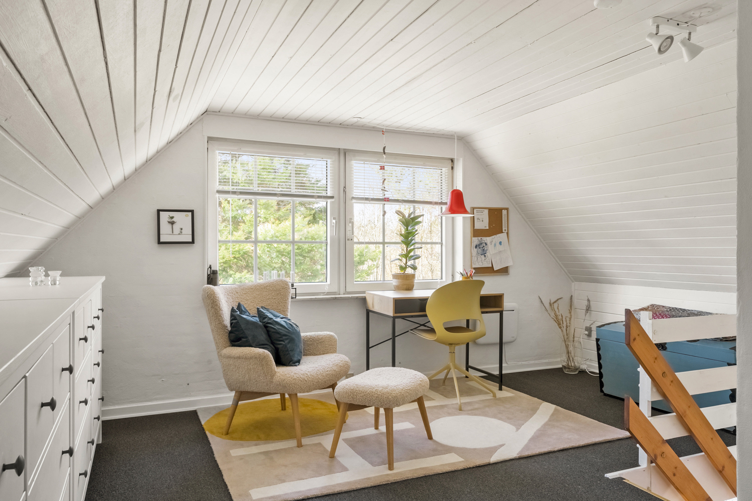 Fremhævet stue billede i fuldskærmstilstand. Billede af Vester Mosevej 55, Husby, 6990 Ulfborg