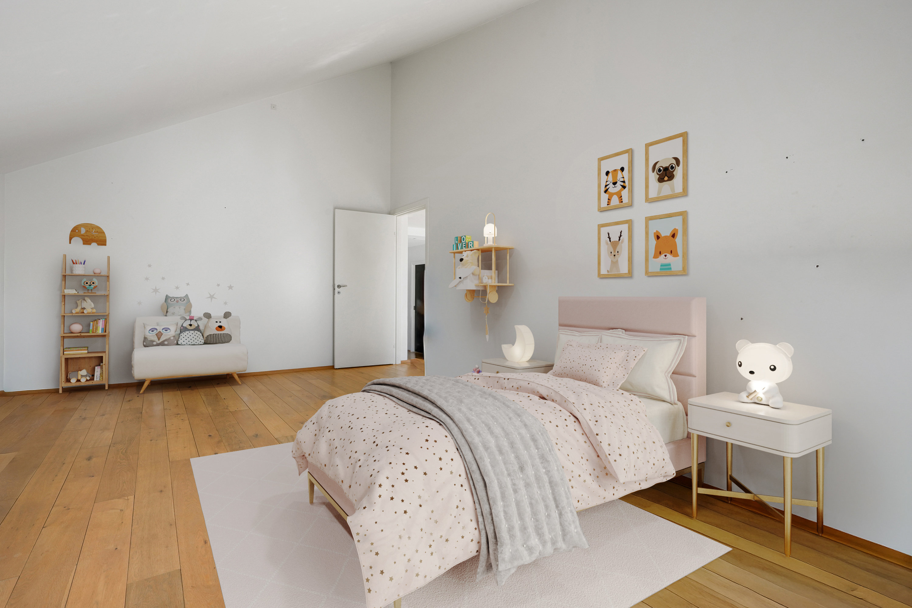 Fremhævet soveværelse billede i fuldskærmstilstand. Billede af Richard Mortensens Vej 77, 8. p8., 2300 København S