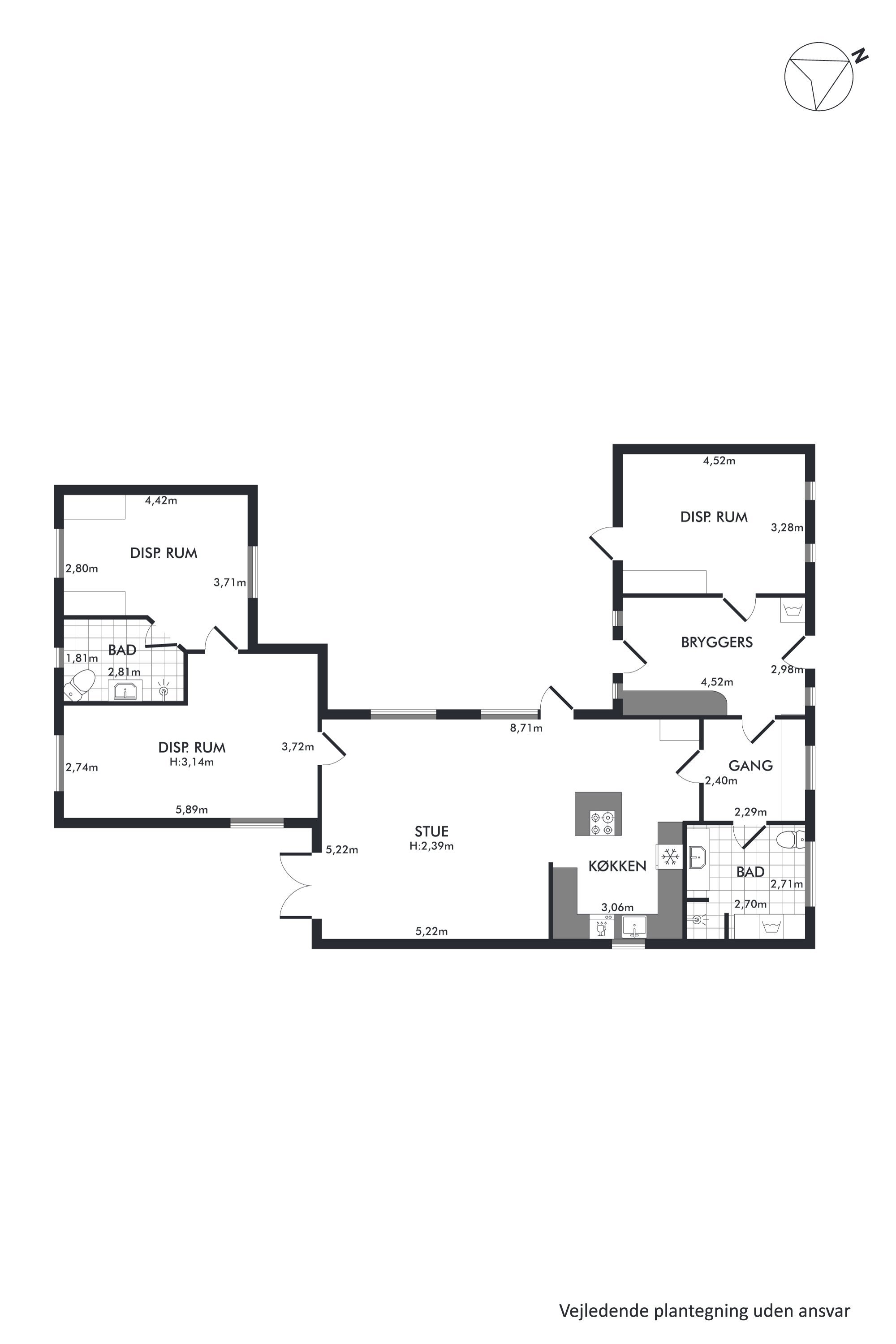 Plantegninger billede af Viborgvej 863B, Lading, 8471 Sabro