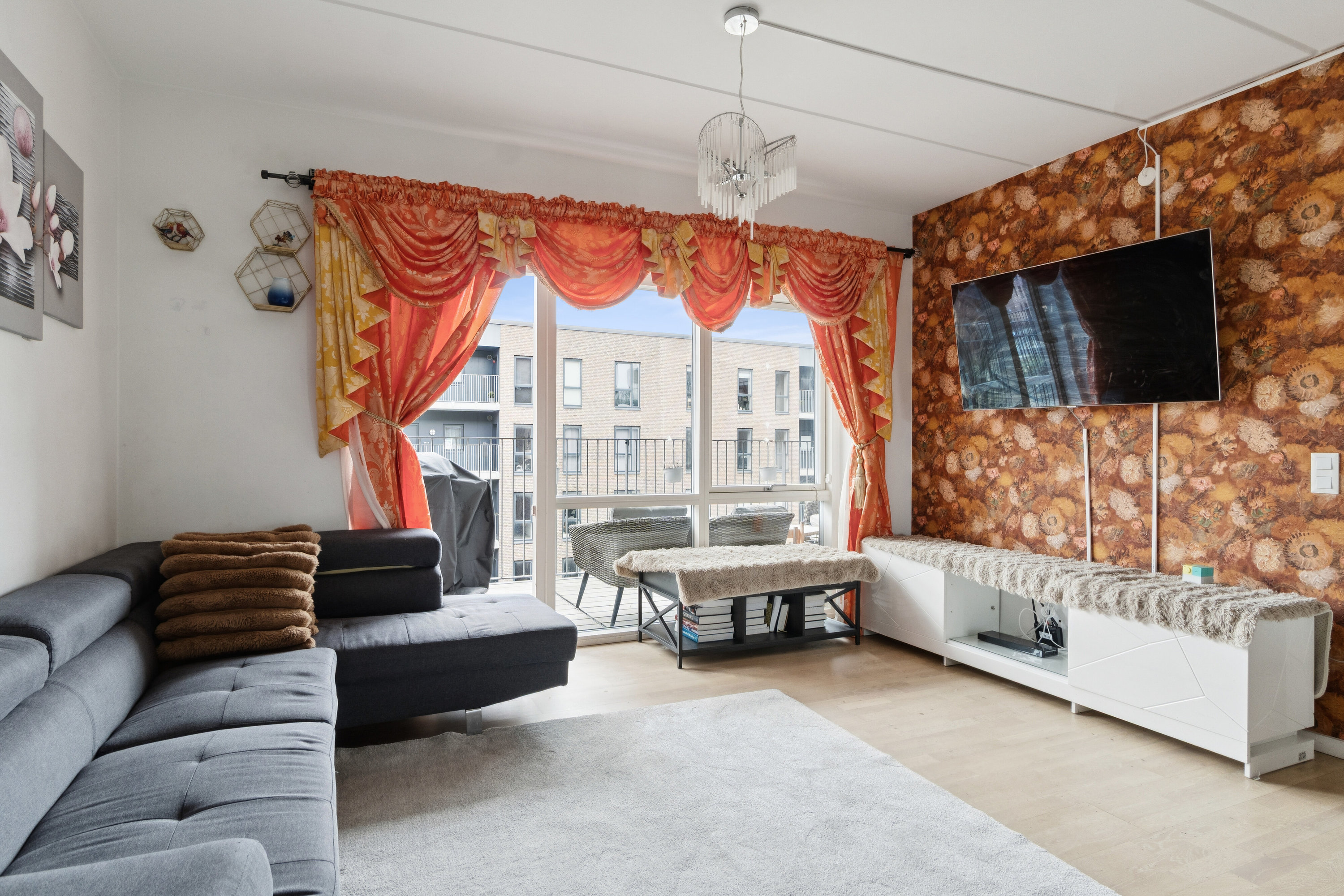 Fremhævet stue billede i fuldskærmstilstand. Billede af Kirkebjerg Parkvej 2A, 4. tv., 2600 Glostrup