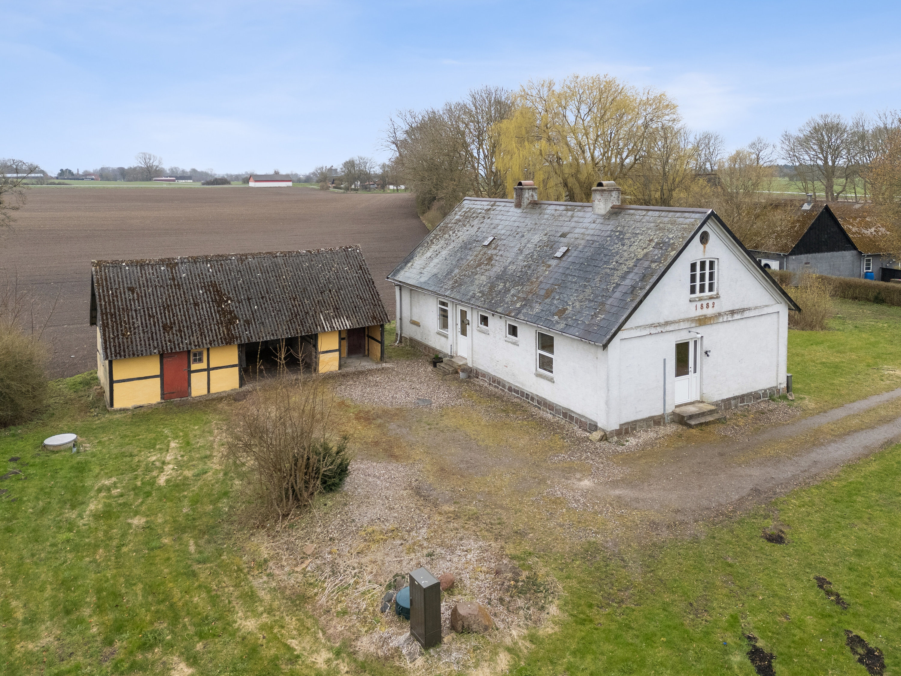 Fremhævet luftfoto billede i fuldskærmstilstand. Billede af Haldagermaglevej 16, Haldagermagle, 4250 Fuglebjerg