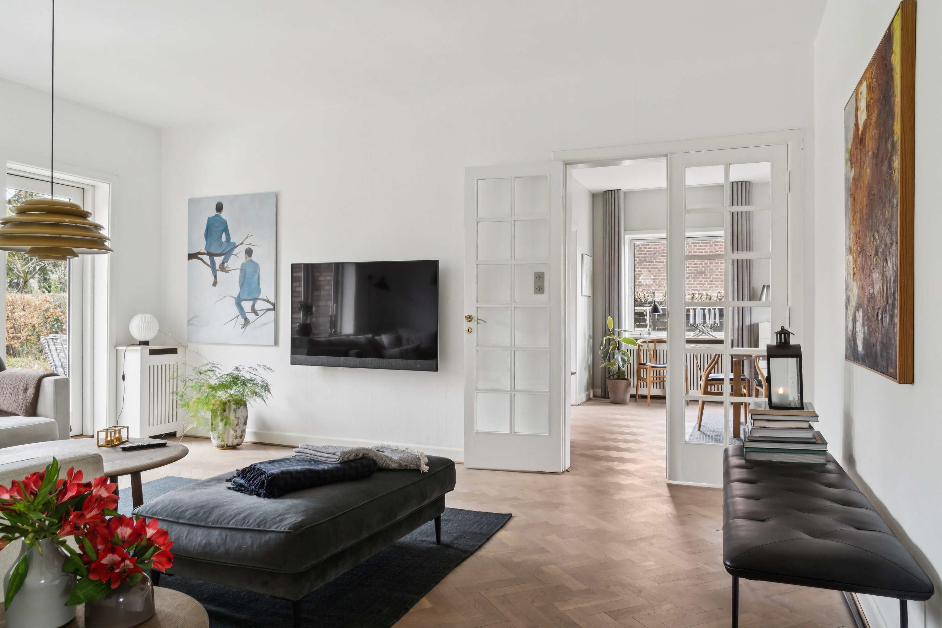 Fremhævet stue billede i fuldskærmstilstand. Billede af Egebæksvej 11, 8270 Højbjerg