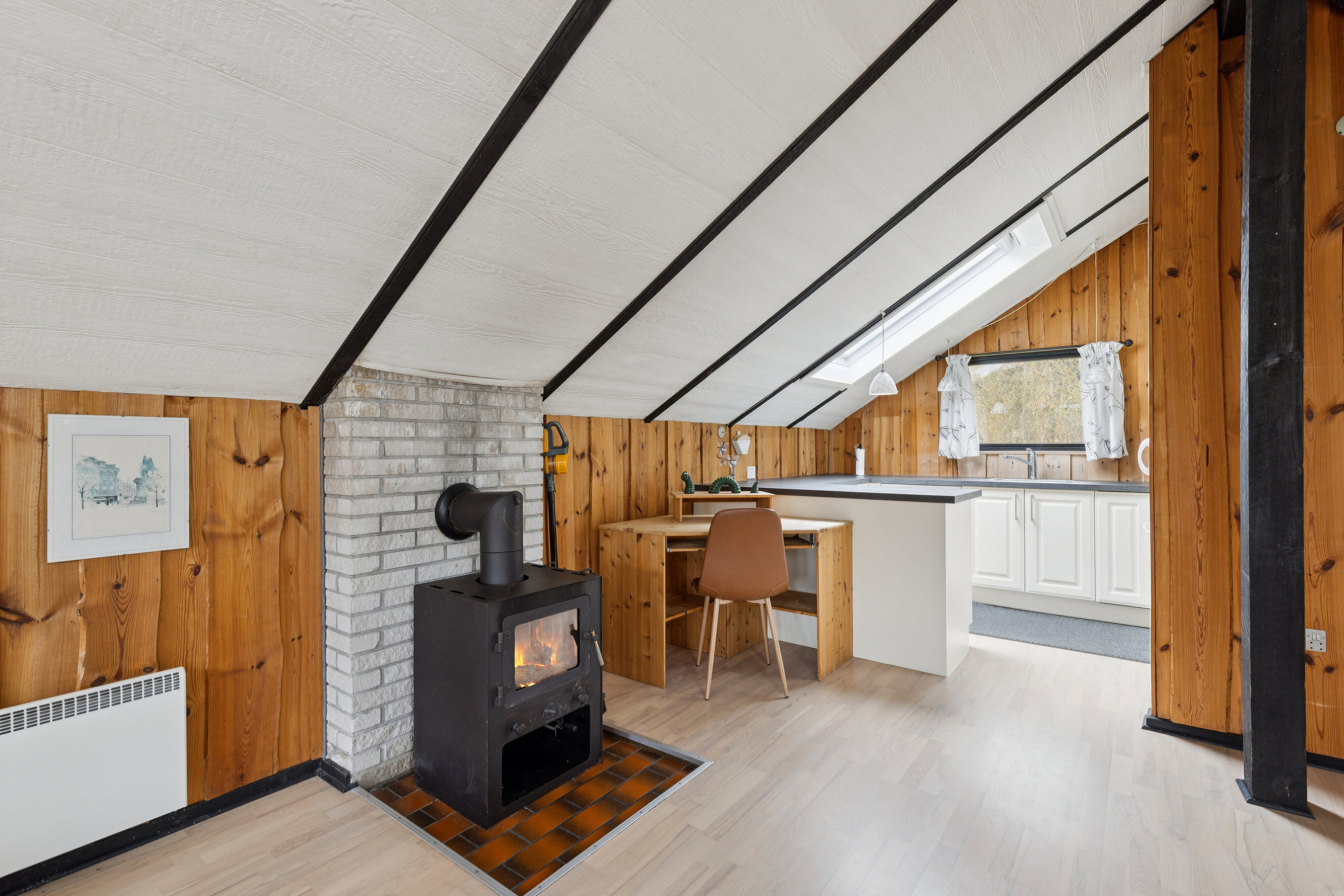 Fremhævet pejsestue billede i fuldskærmstilstand. Billede af Grøndalvej 10, Kelstrup, 4200 Slagelse